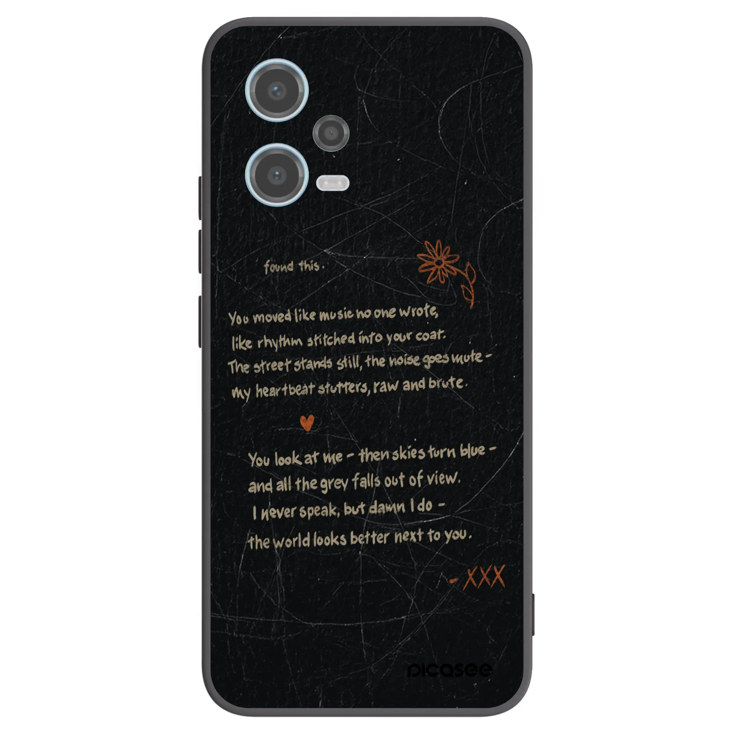 Picasee Xiaomi Redmi Note 12 5G Hülle - Schwarzes Silikon - POET