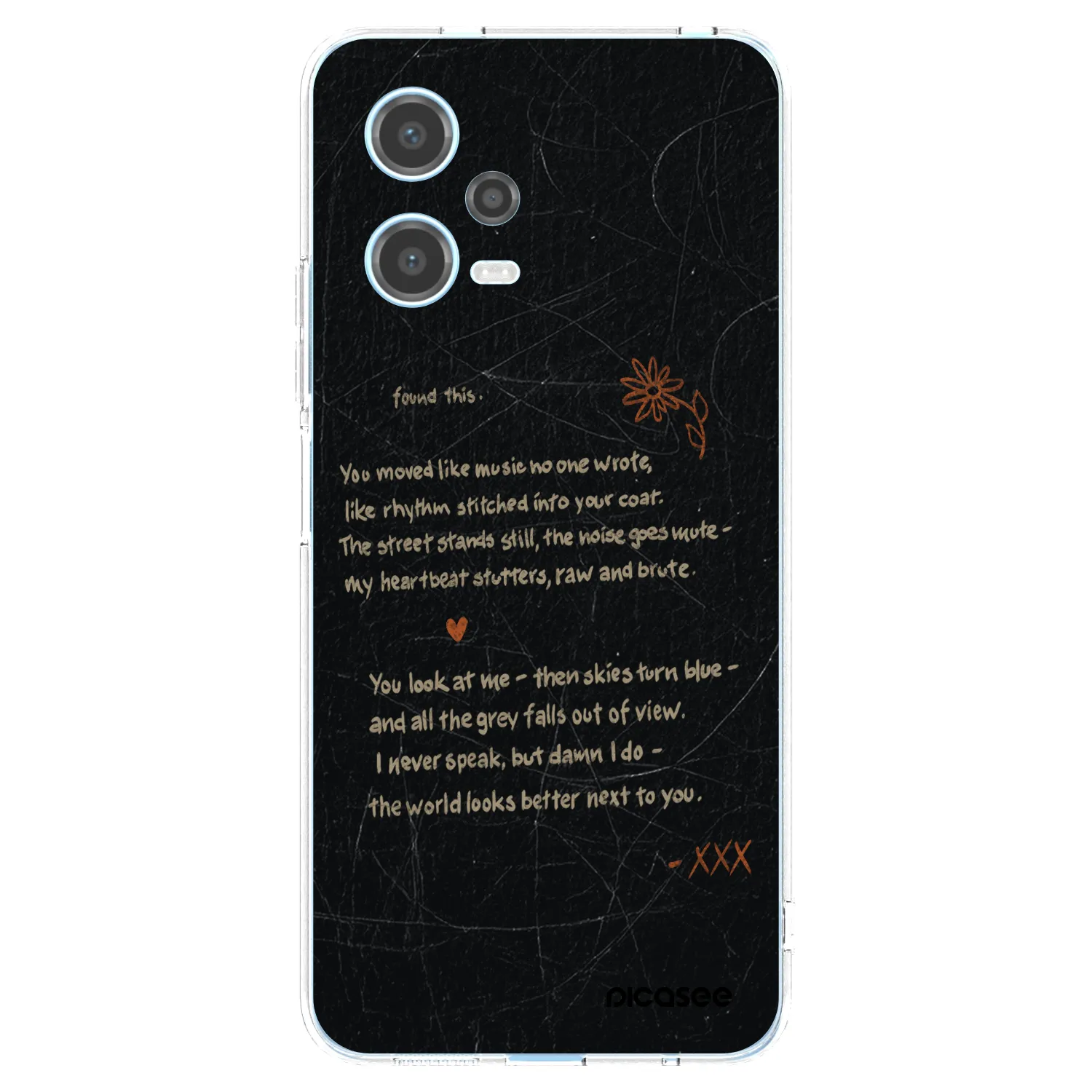 Picasee Xiaomi Redmi Note 12 5G Hülle - Transparentes Silikon - POET
