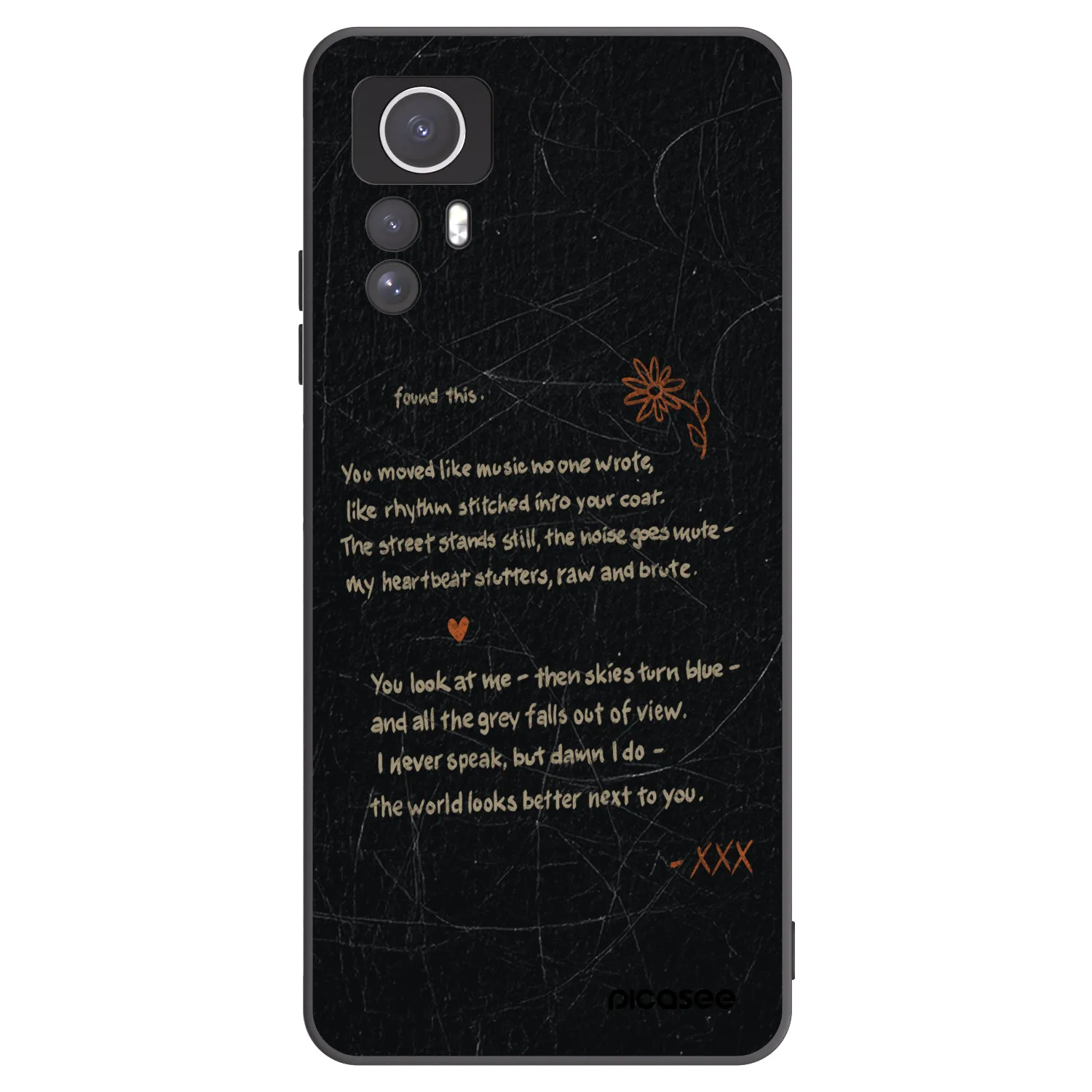 Picasee Xiaomi Redmi Note 12S Hülle - Schwarzes Silikon - POET