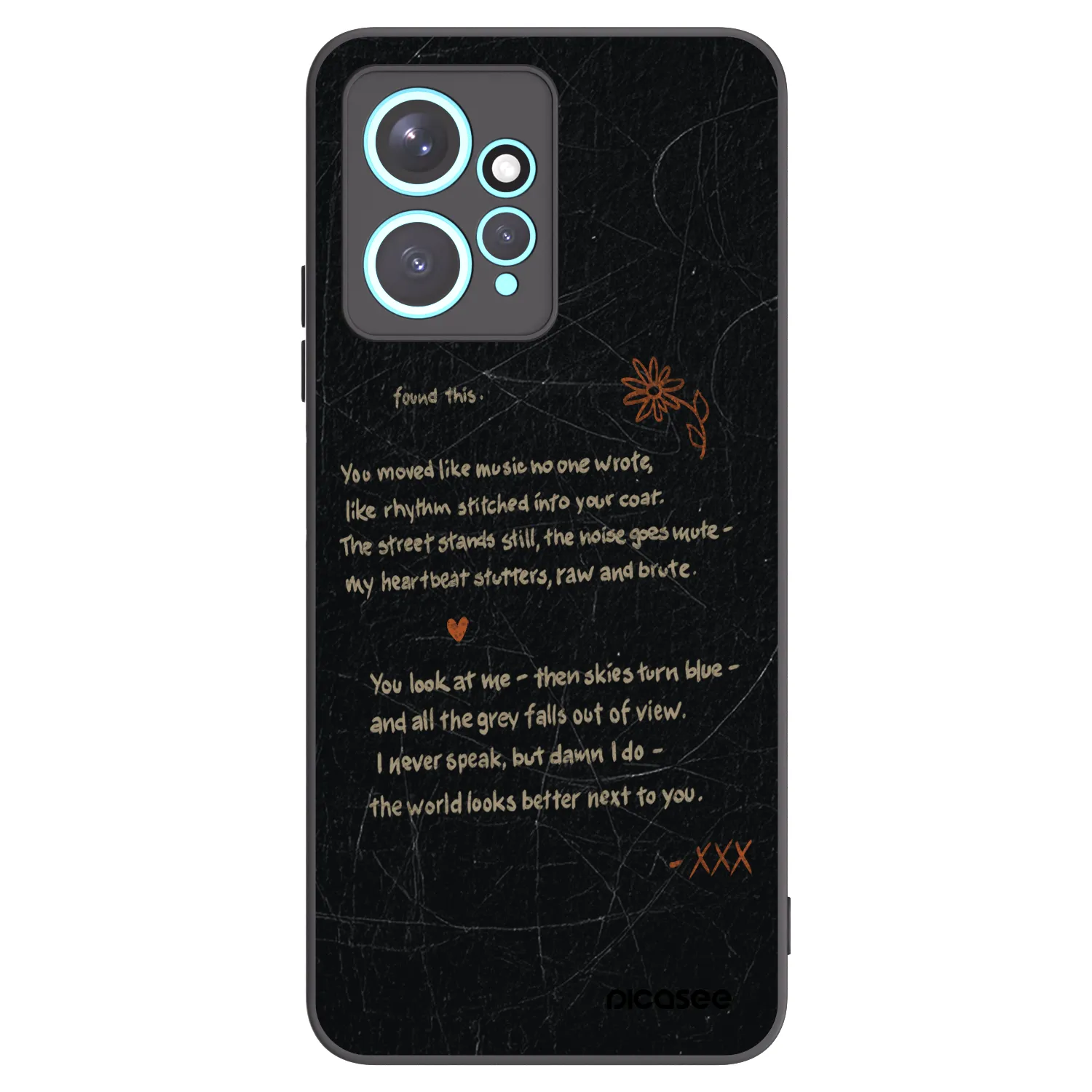 Picasee Xiaomi Redmi Note 12 4G Hülle - Schwarzes Silikon - POET