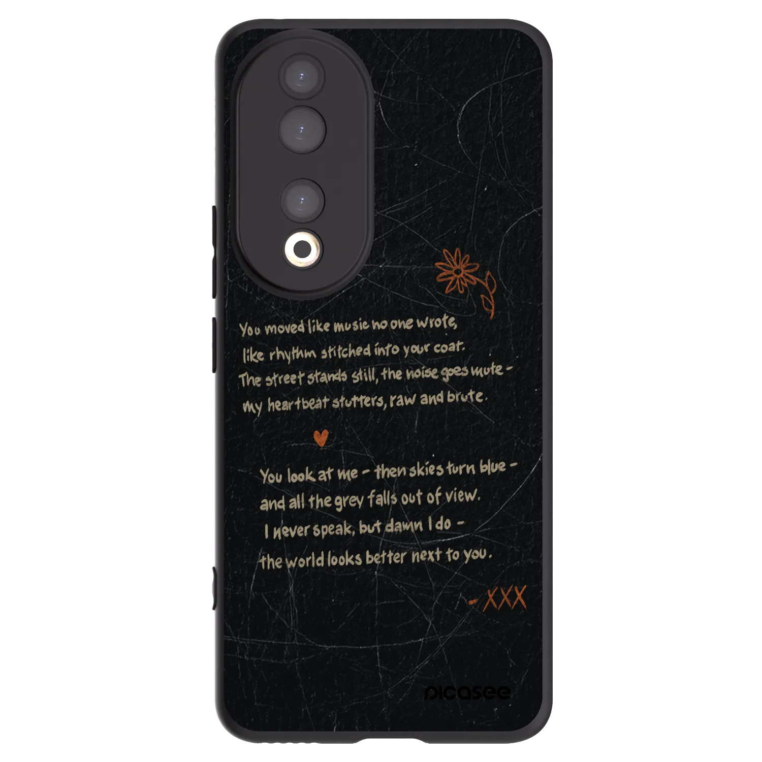 Picasee Honor 90 5G Hülle - Schwarzes Silikon - POET