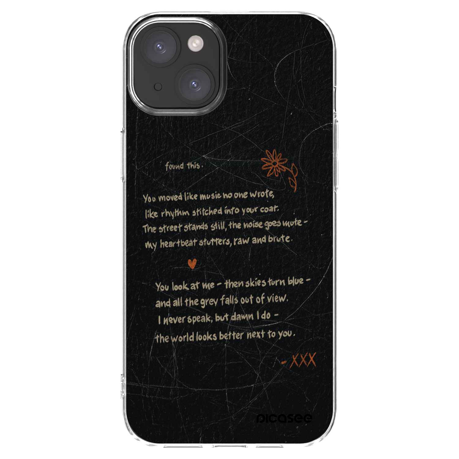 Picasee Apple iPhone 15 Plus Hülle - Transparentes Silikon - POET