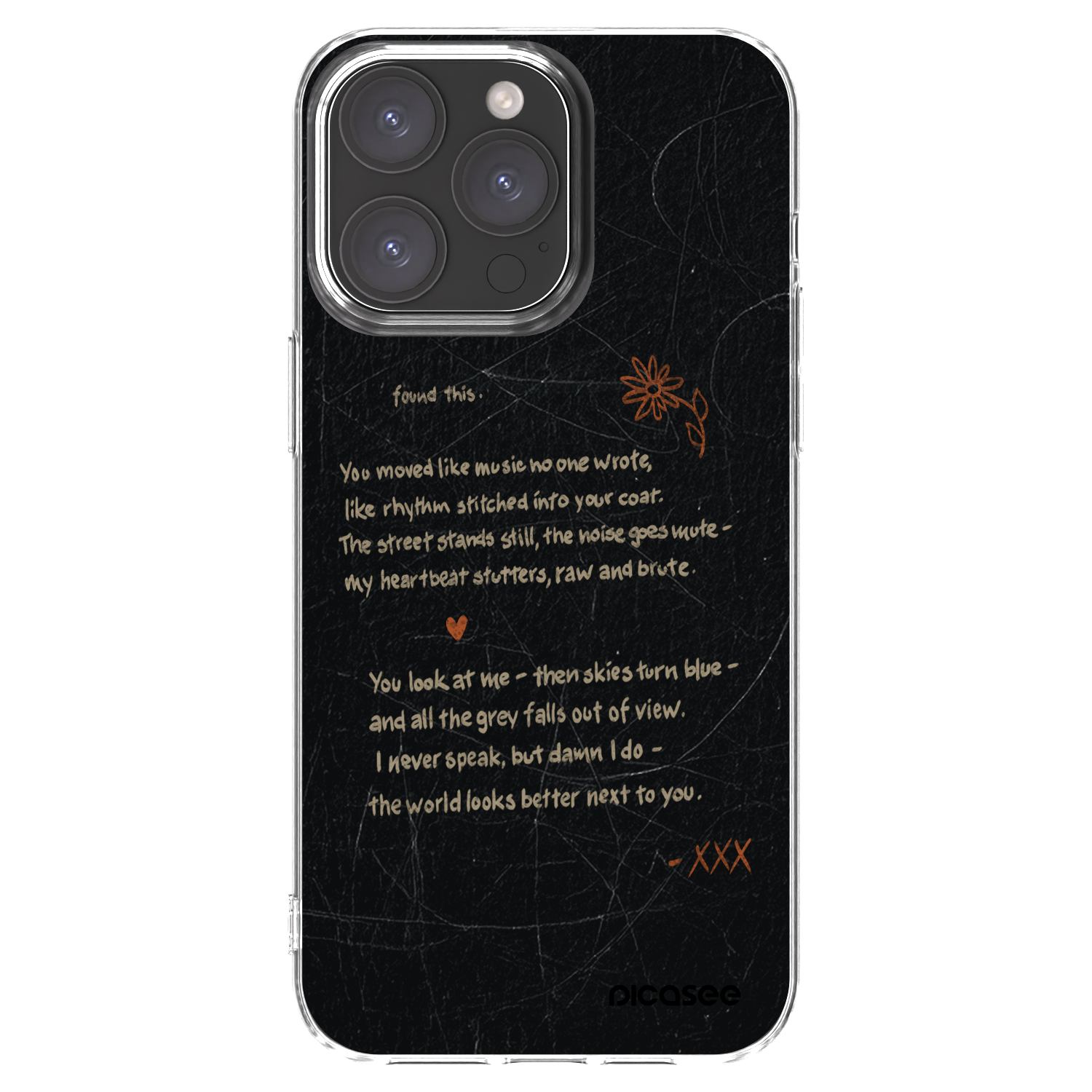 Picasee Apple iPhone 15 Pro Max Hülle - Transparentes Silikon - POET