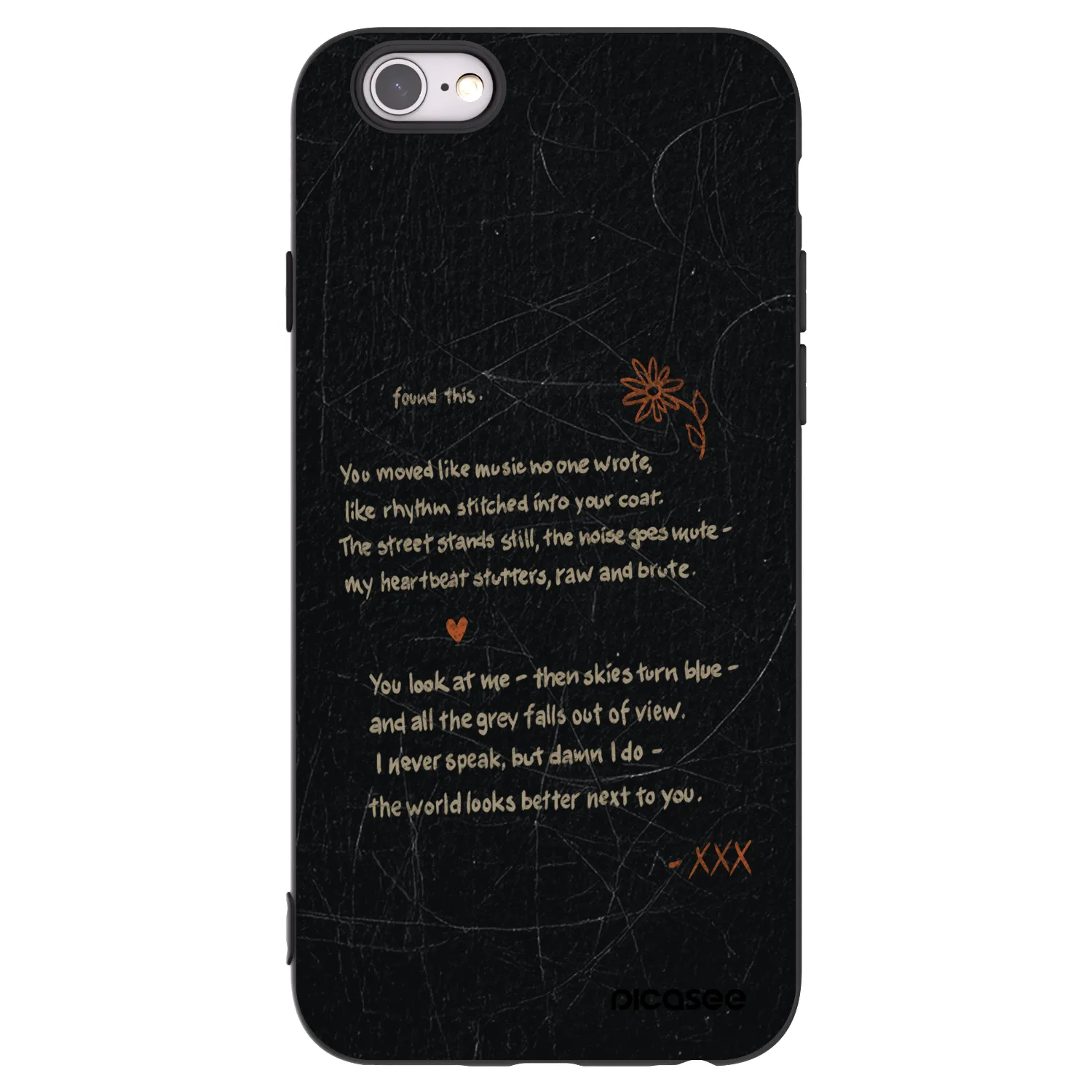 Picasee Apple iPhone 6/6S Hülle - Schwarzes Silikon - POET