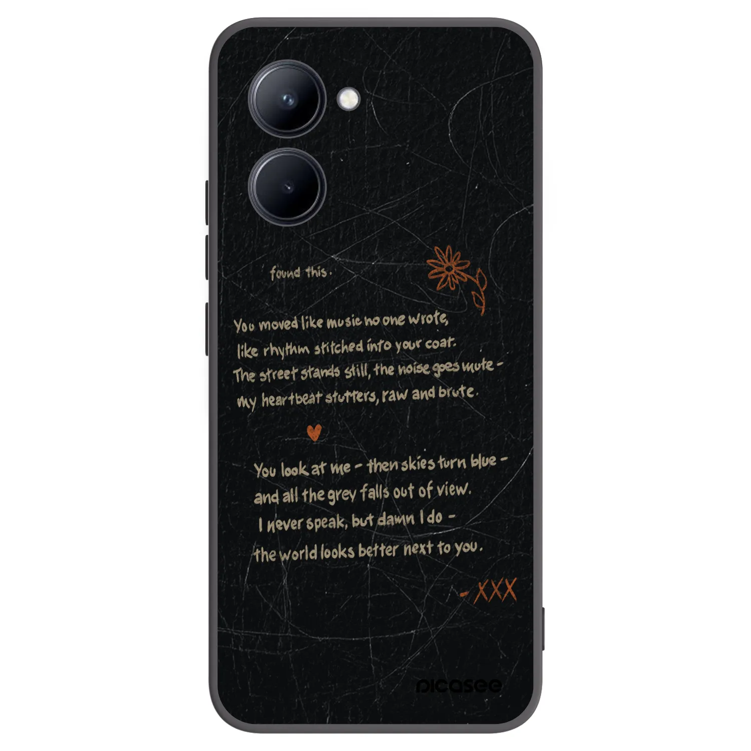 Picasee Realme C33 (2023) Hülle - Schwarzes Silikon - POET