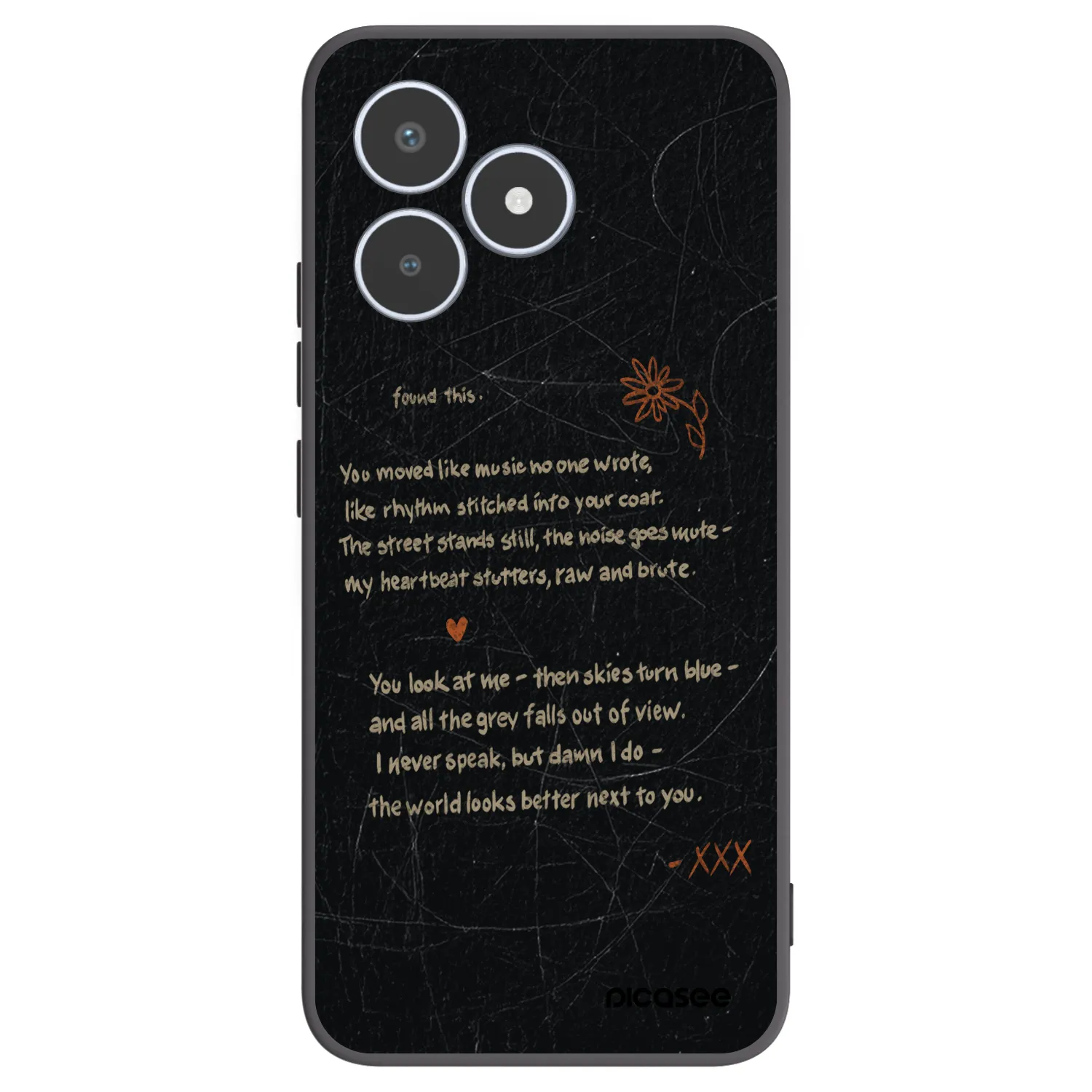 Picasee Realme C53 Hülle - Schwarzes Silikon - POET