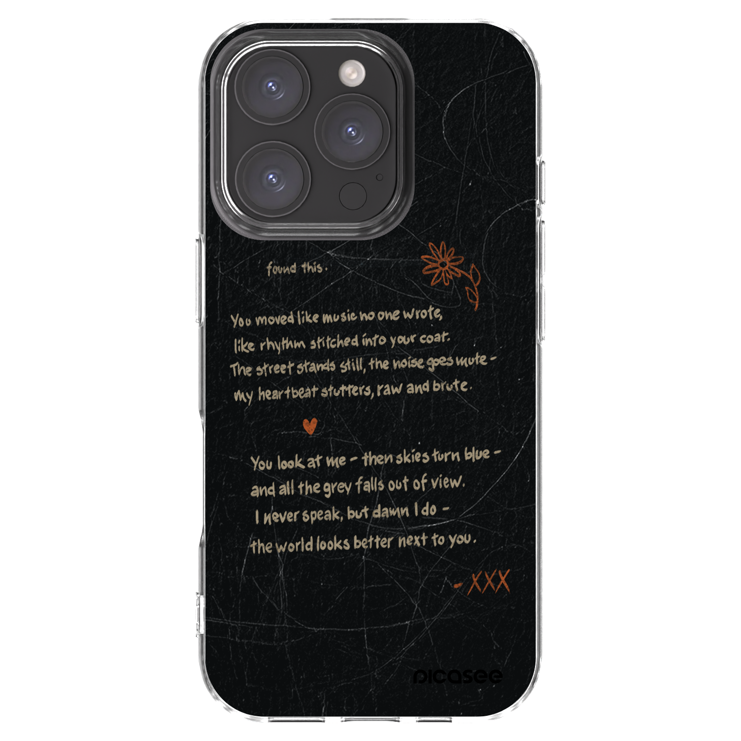 Picasee Apple iPhone 16 Pro Hülle - Transparentes Silikon - POET