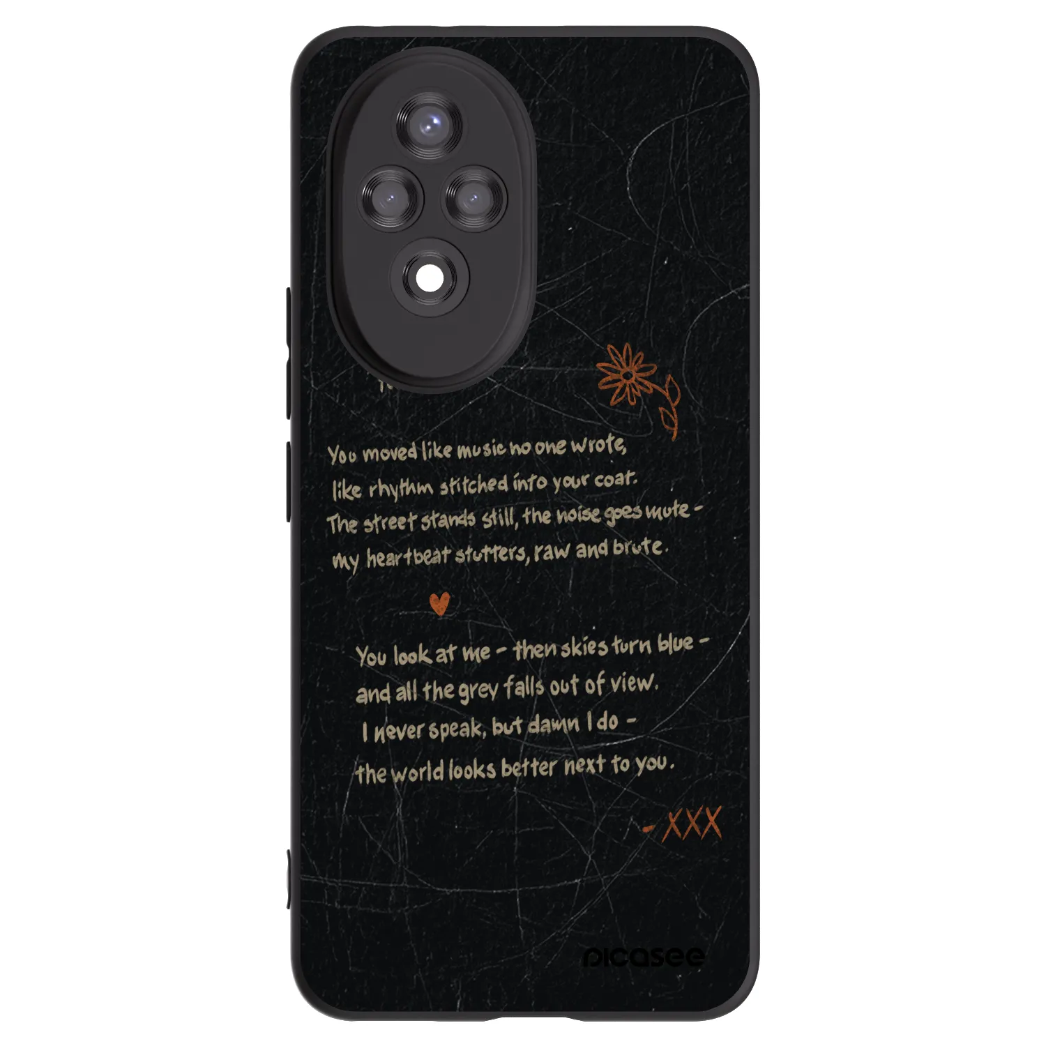 Picasee Honor 200 Pro 5G Hülle - Schwarzes Silikon - POET