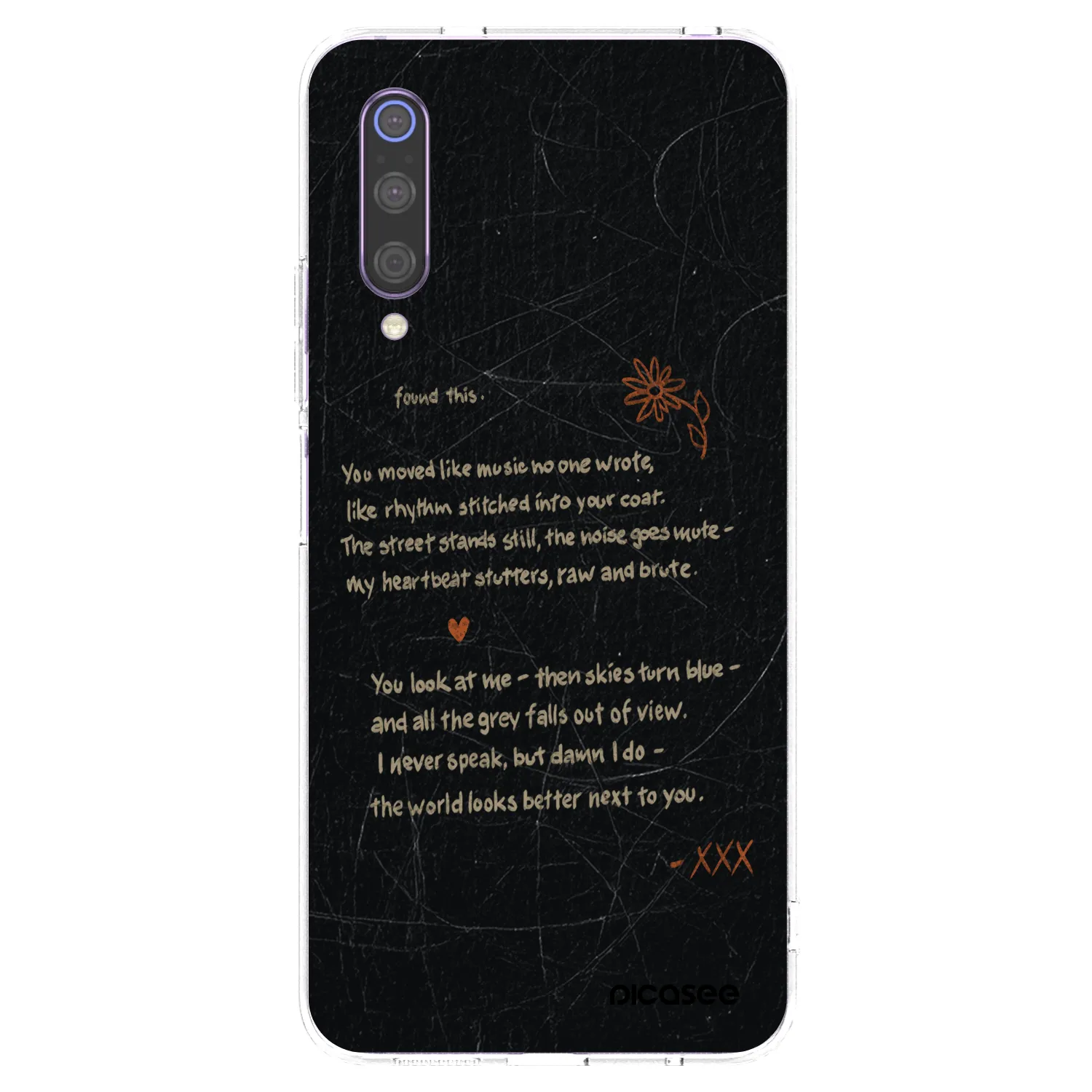 Picasee Xiaomi Mi 9 Hülle - Transparentes Silikon - POET