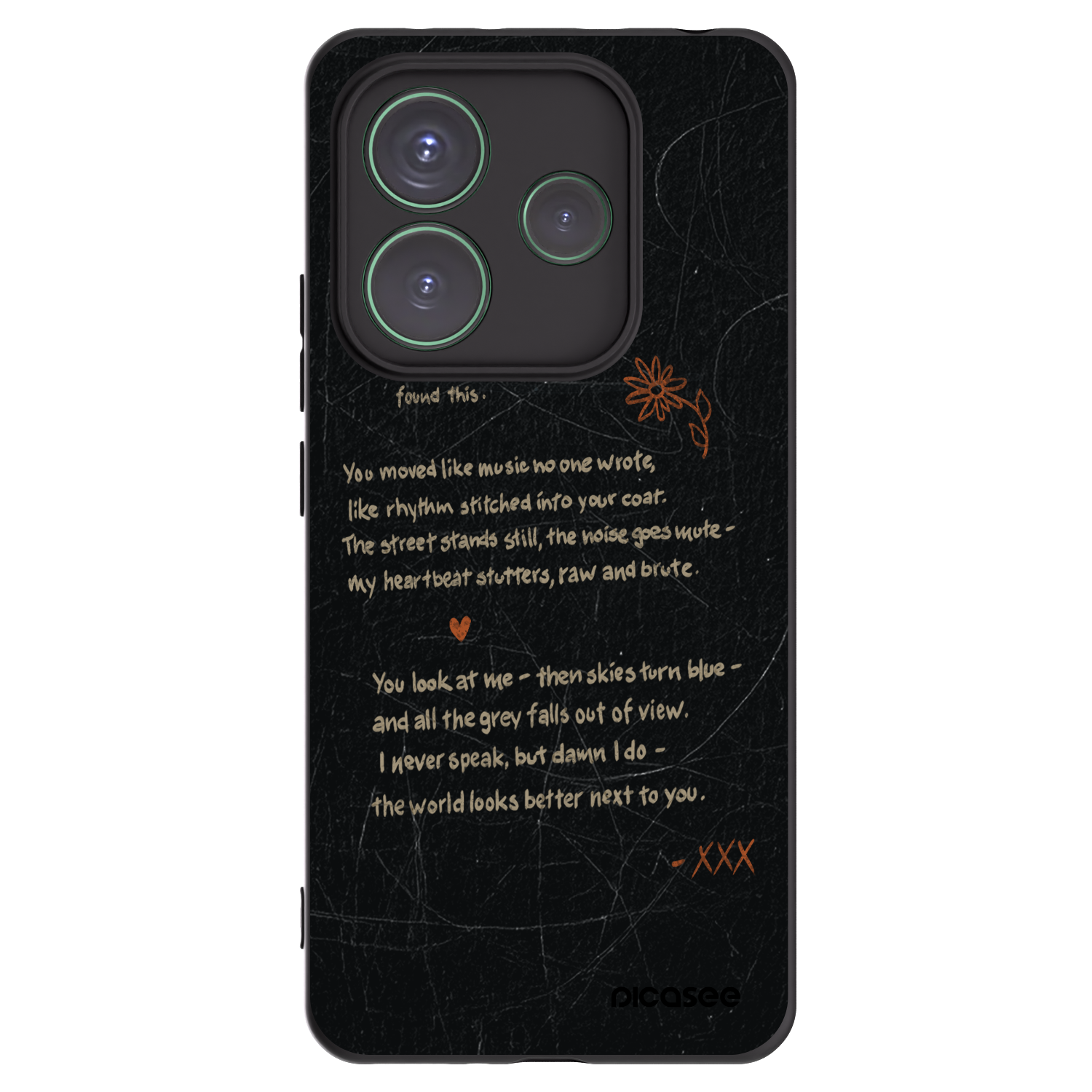 Picasee Xiaomi Redmi Note 14 5G Hülle - Schwarzes Silikon - POET