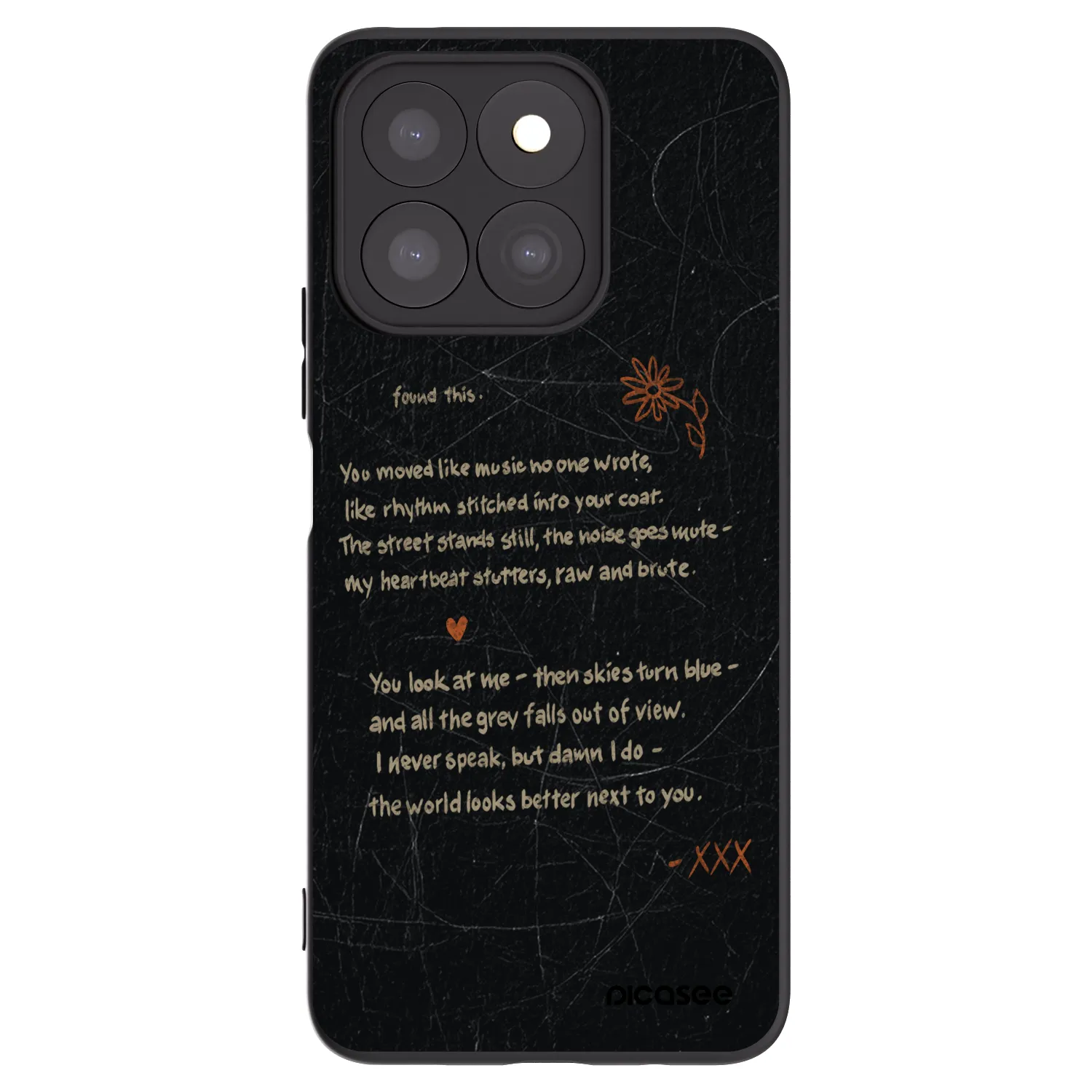 Picasee Honor X8c Hülle - Schwarzes Silikon - POET