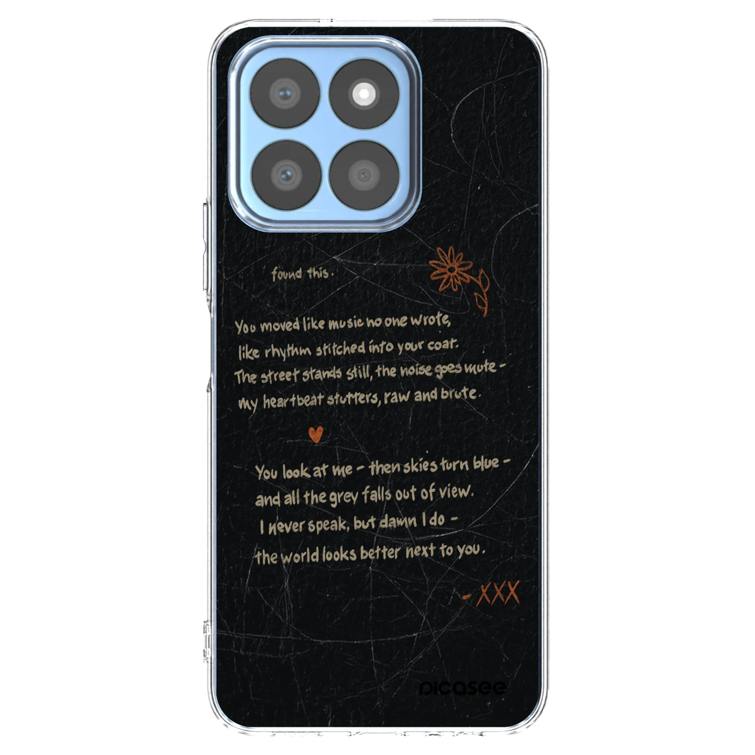 Picasee Honor X8c Hülle - Transparentes Silikon - POET