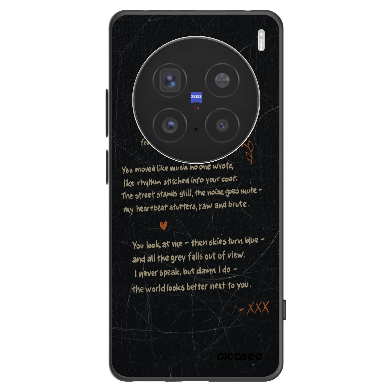 Picasee Vivo X200 Pro Hülle - Schwarzes Silikon - POET