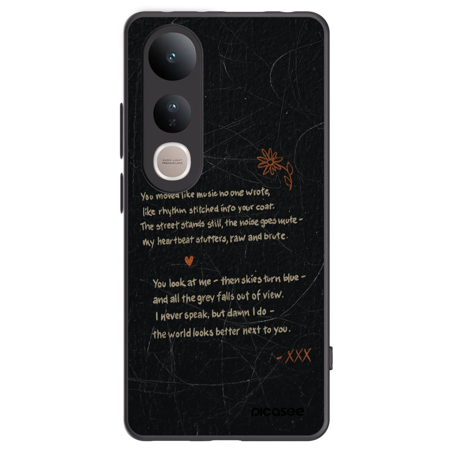 Picasee Vivo V50 Lite 5G Hülle - Schwarzes Silikon - POET