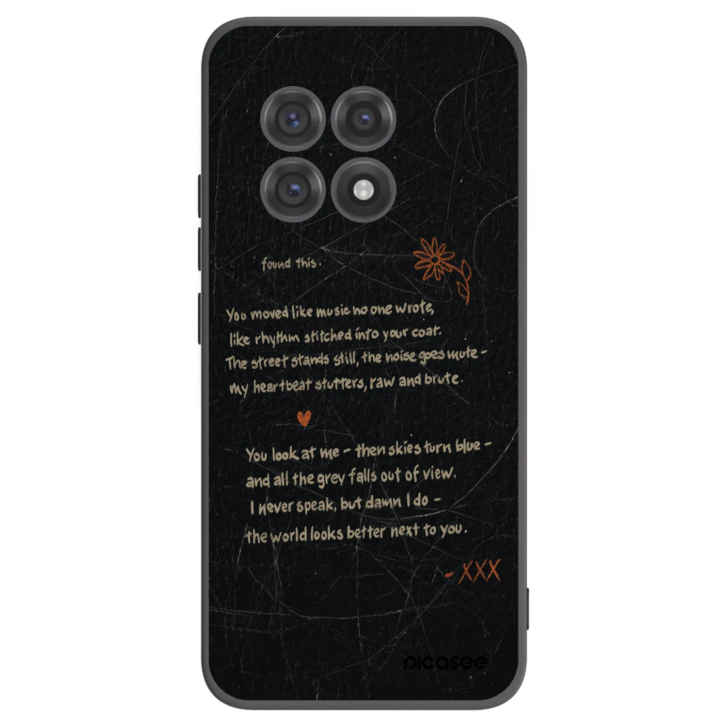 Picasee OnePlus 13R 5G Hülle - Schwarzes Silikon - POET