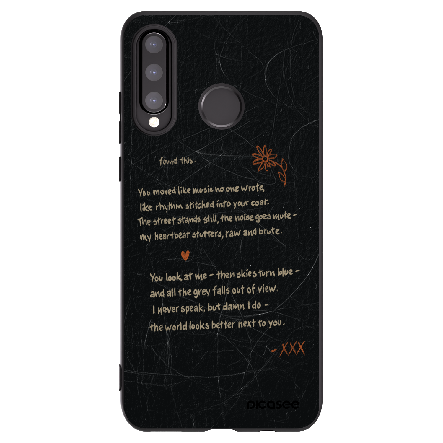 Picasee Huawei P30 Lite Hülle - Schwarzes Silikon - POET
