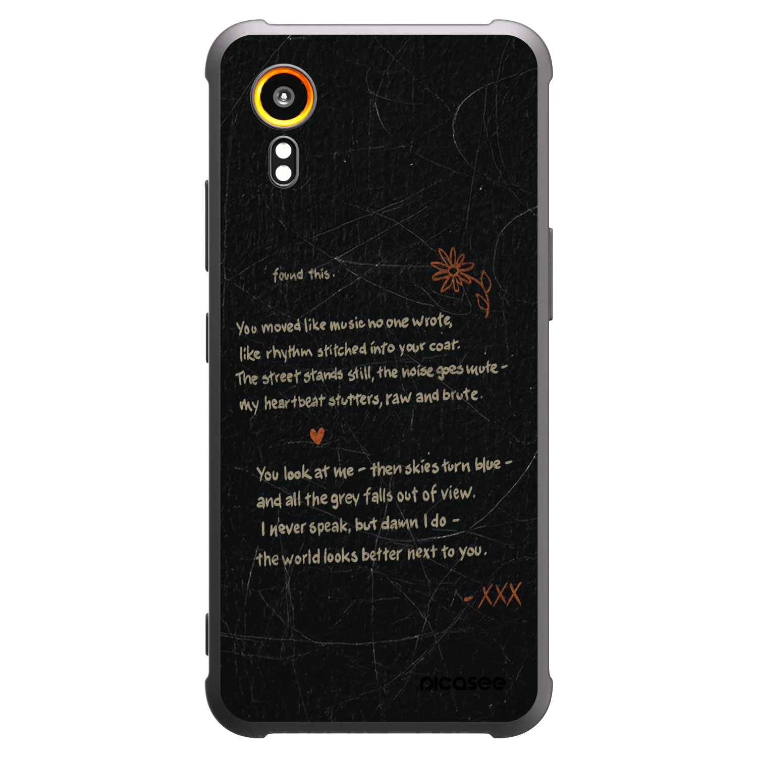 Picasee Samsung Galaxy Xcover 7 Hülle - Schwarzes Silikon - POET
