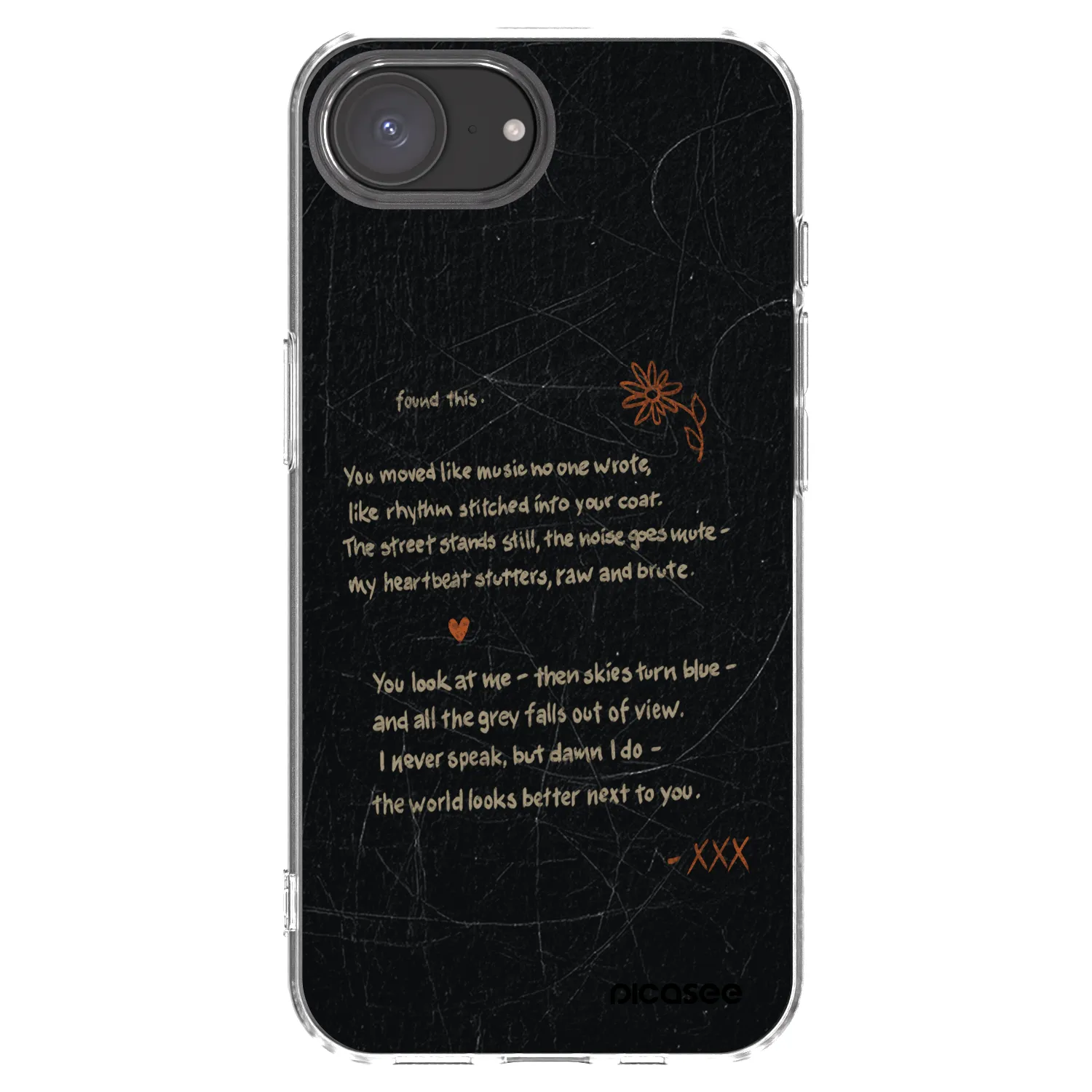 Picasee Apple iPhone 17e Hülle - Transparentes Silikon - POET