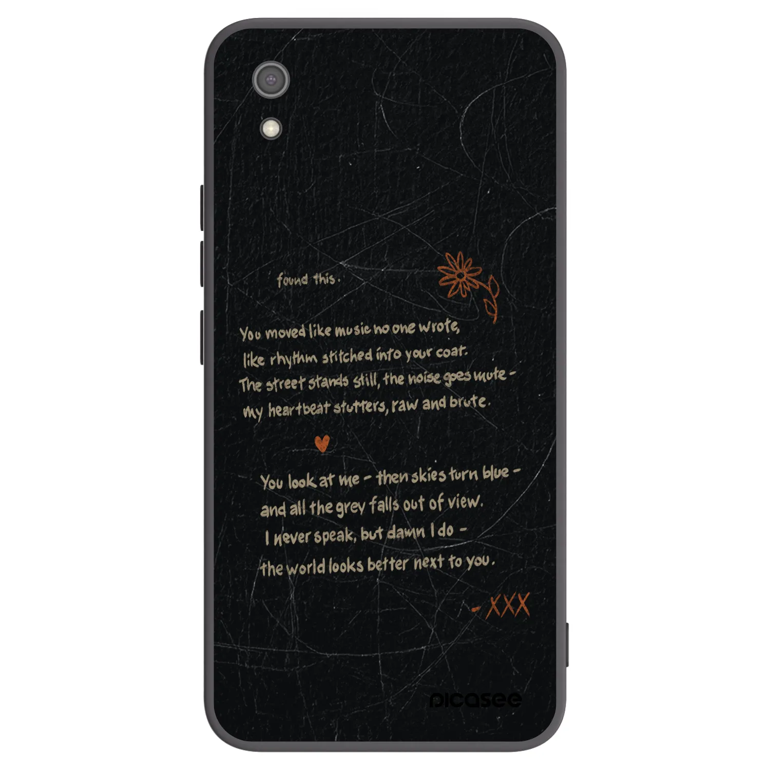 Picasee Xiaomi Redmi 7A Hülle - Schwarzes Silikon - POET