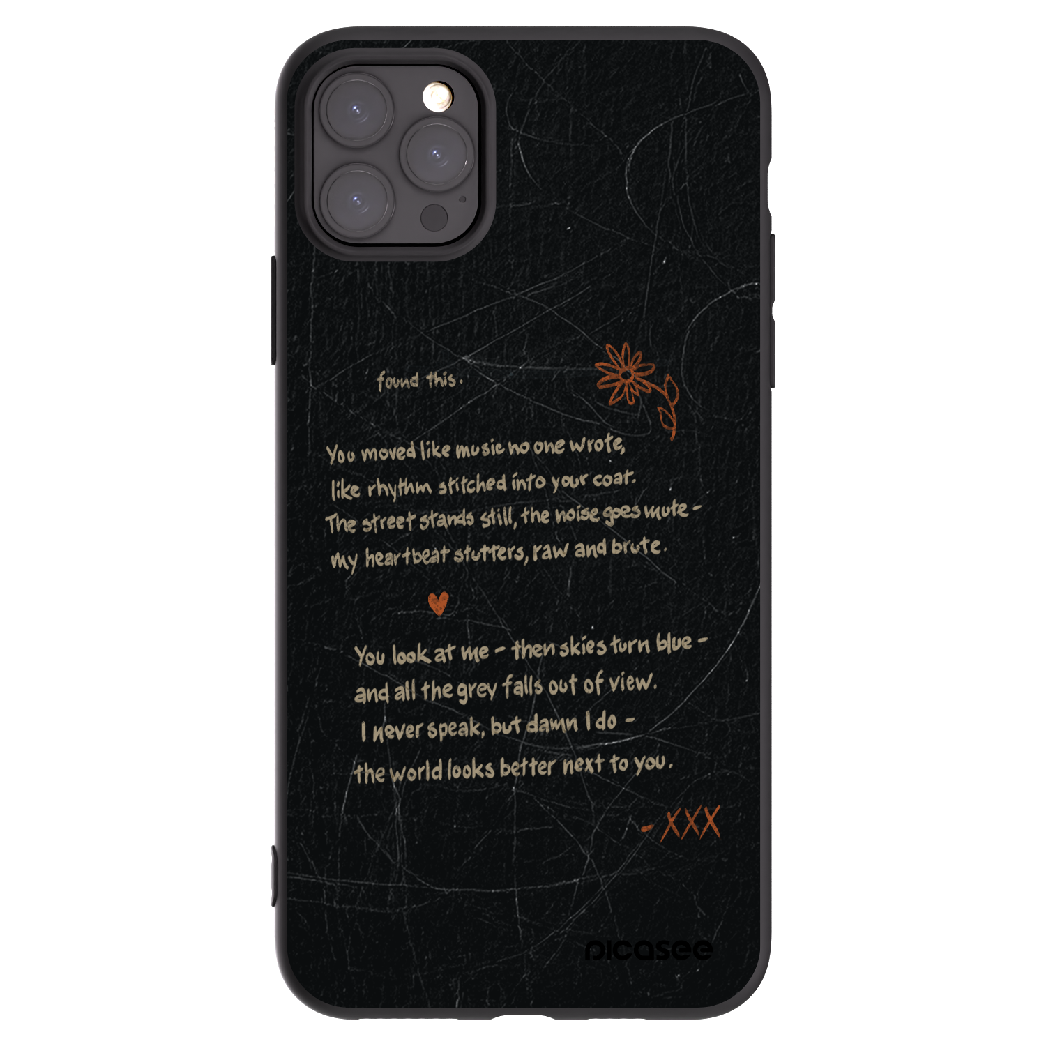 Picasee Apple iPhone 11 Pro Max Hülle - Schwarzes Silikon - POET