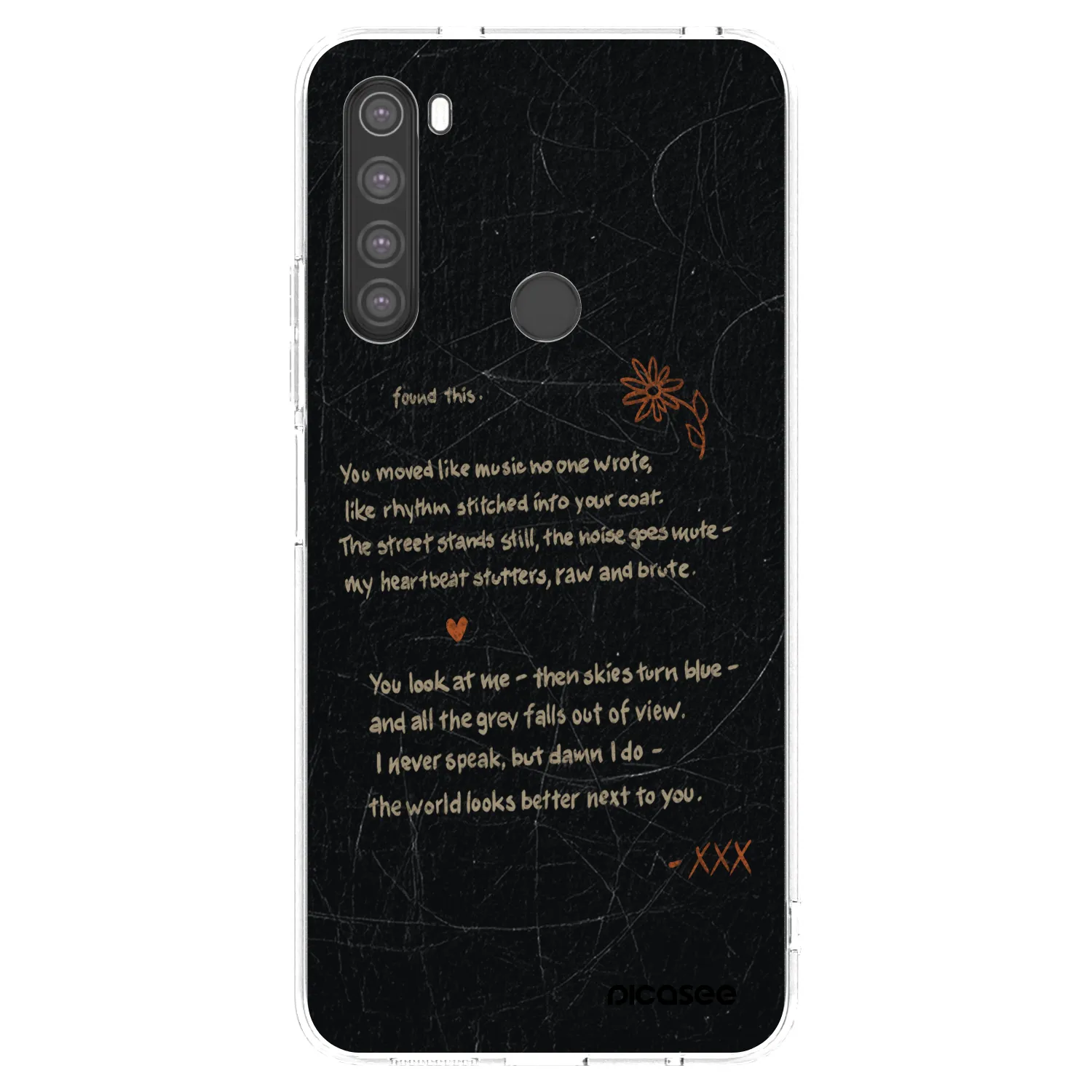 Picasee Xiaomi Redmi Note 8 Hülle - Transparentes Silikon - POET