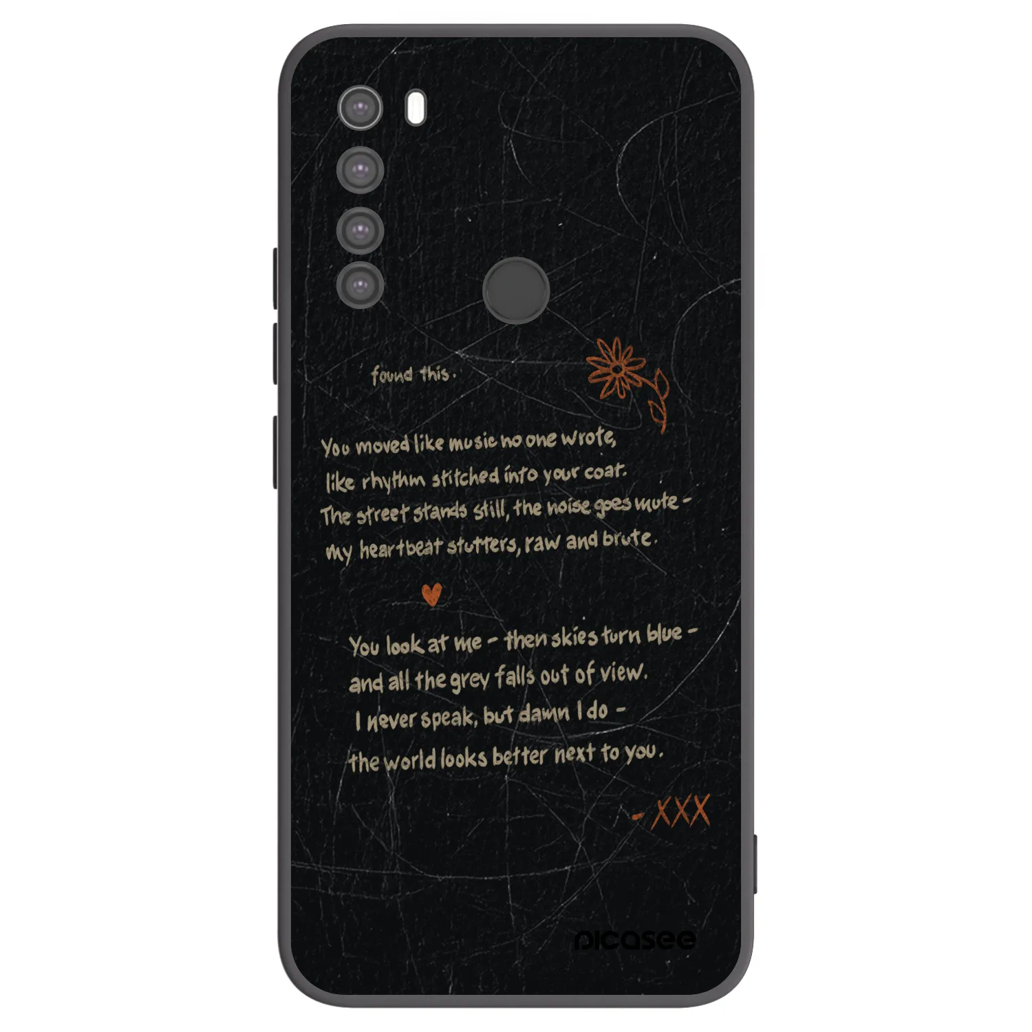Picasee Xiaomi Redmi Note 8 Hülle - Schwarzes Silikon - POET