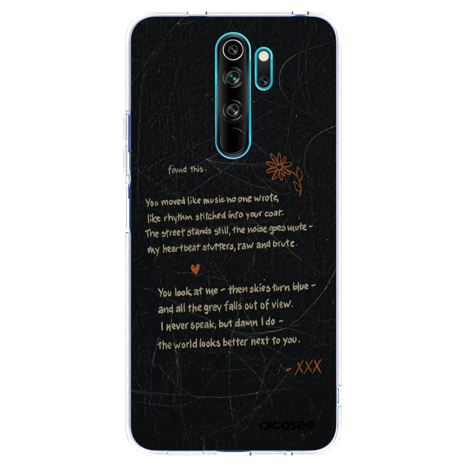 Picasee Xiaomi Redmi Note 8 Pro Hülle - Transparentes Silikon - POET