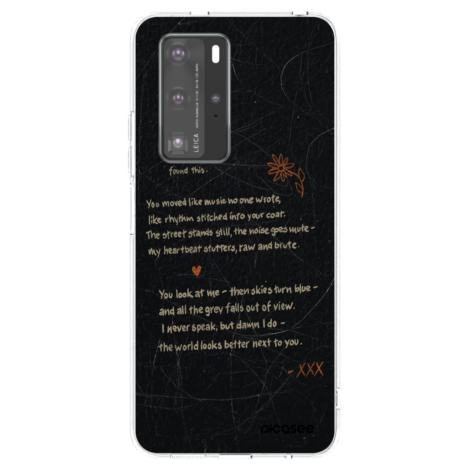 Picasee Huawei P40 Pro Hülle - Transparentes Silikon - POET