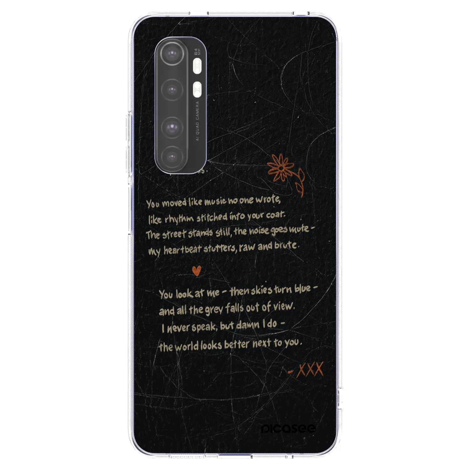 Picasee Xiaomi Mi Note 10 Lite Hülle - Transparentes Silikon - POET