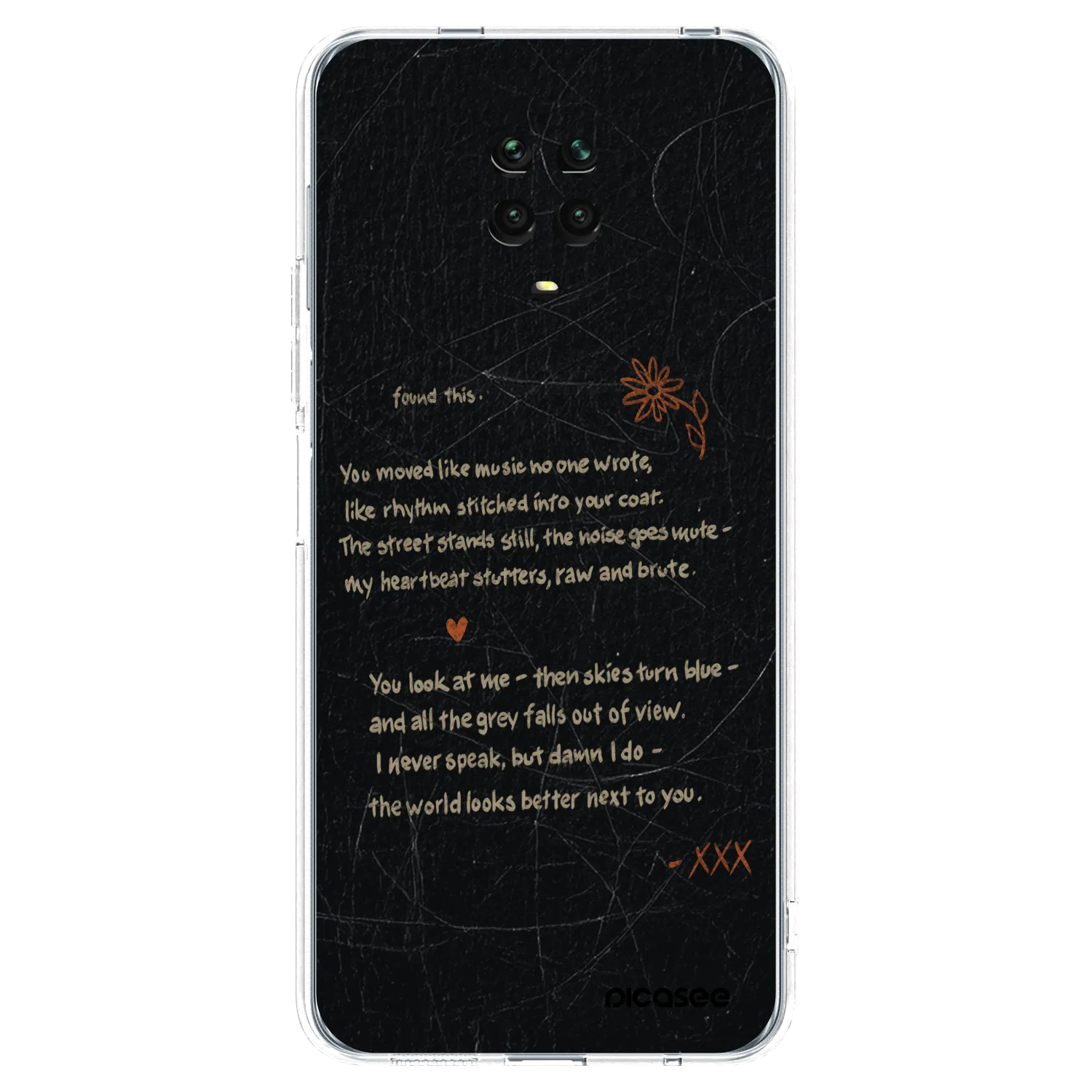 Picasee Xiaomi Redmi Note 9S Hülle - Transparentes Silikon - POET