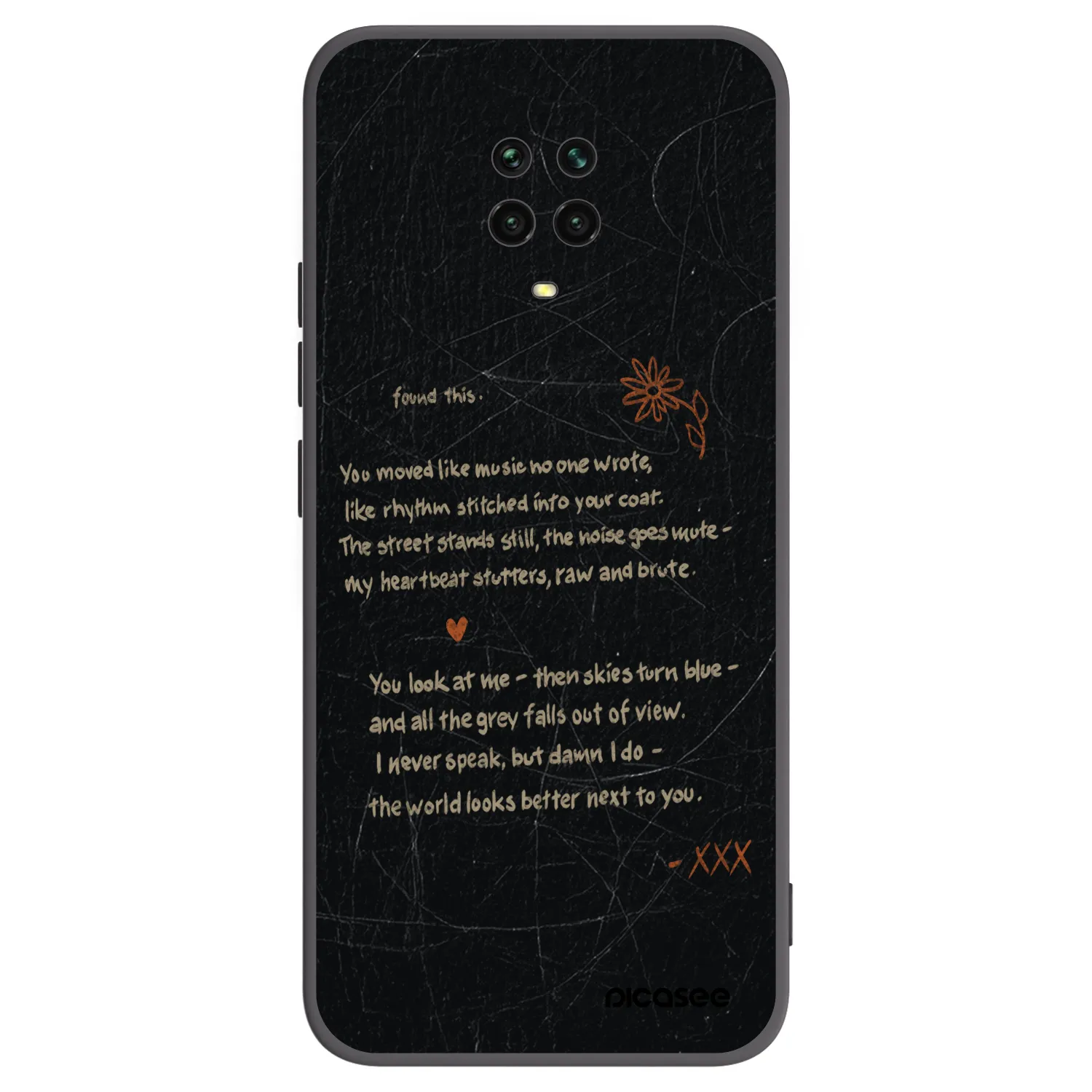 Picasee Xiaomi Redmi Note 9S Hülle - Schwarzes Silikon - POET