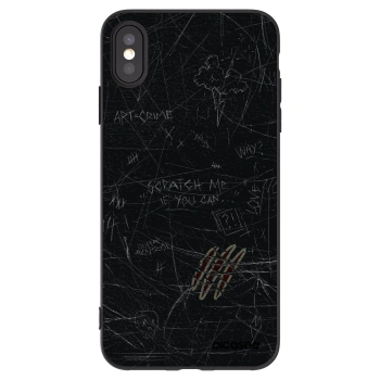 Picasee Apple iPhone XS Max Hülle - Schwarzes Silikon - SCRATCH