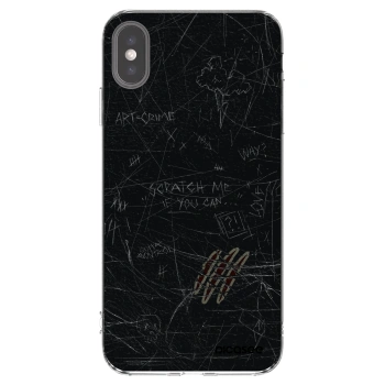 Picasee Apple iPhone XS Max Hülle - Transparentes Silikon - SCRATCH