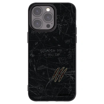 Picasee Apple iPhone 15 Pro Max Hülle - Schwarzes Silikon - SCRATCH