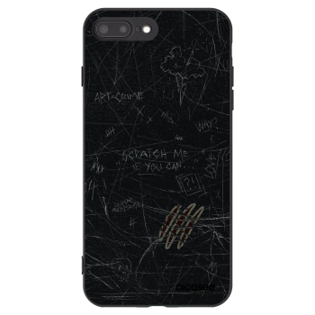 Picasee Apple iPhone 8 Plus Hülle - Schwarzes Silikon - SCRATCH