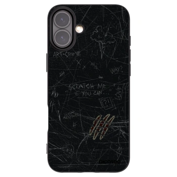 Picasee Apple iPhone 16 Plus Hülle - Schwarzes Silikon - SCRATCH