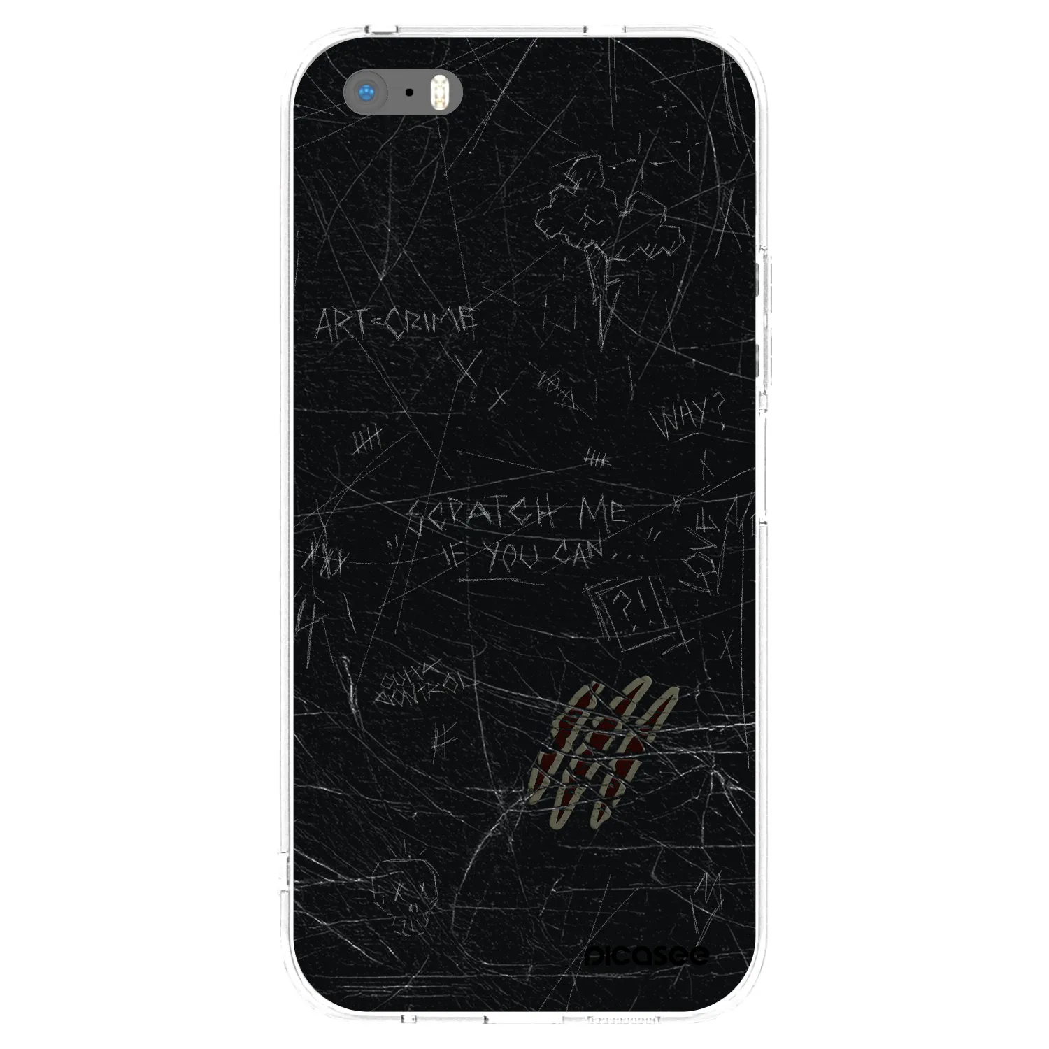 Picasee Apple iPhone 5/5S/SE Hülle - Transparentes Silikon - SCRATCH