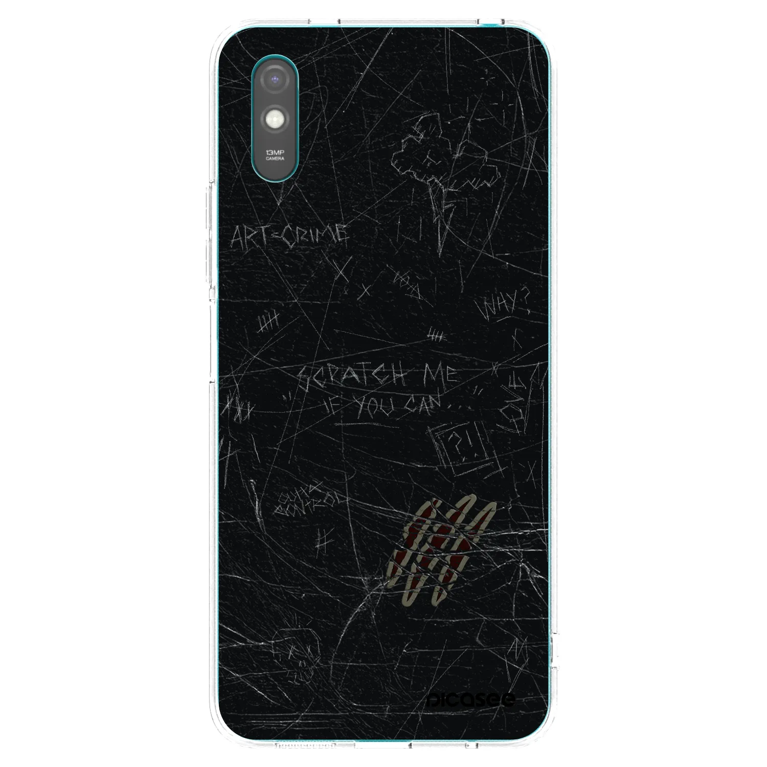 Picasee Xiaomi Redmi 9A Hülle - Transparentes Silikon - SCRATCH