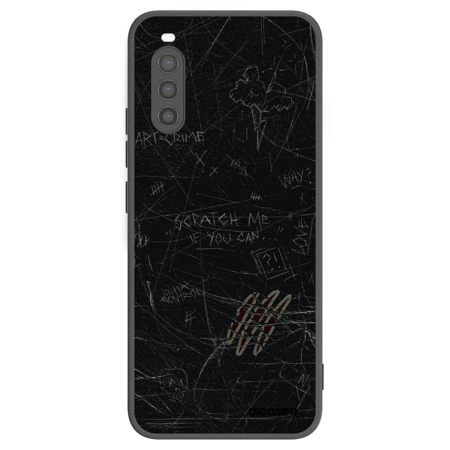 Picasee Sony Xperia 10 II Hülle - Schwarzes Silikon - SCRATCH