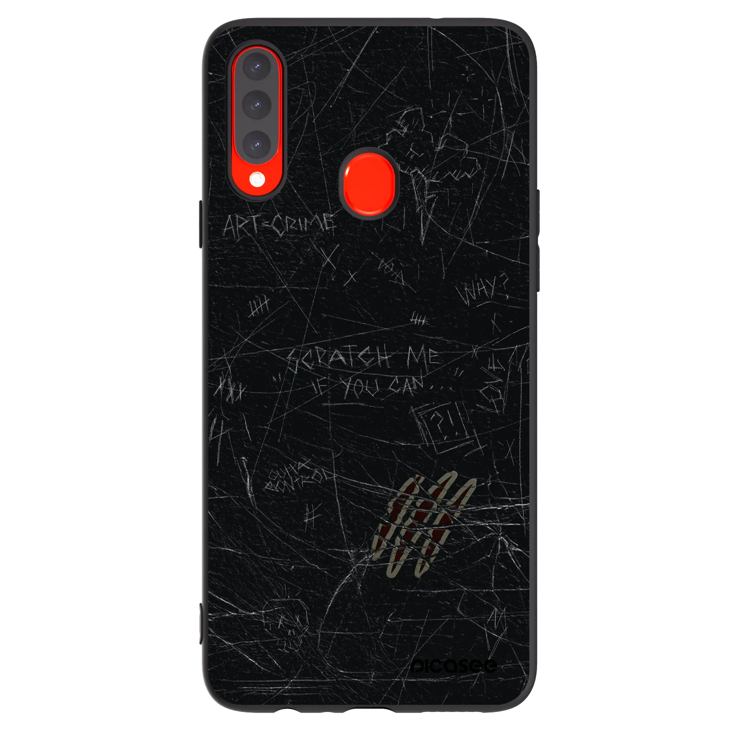 Picasee Samsung Galaxy A20s Hülle - Schwarzes Silikon - SCRATCH