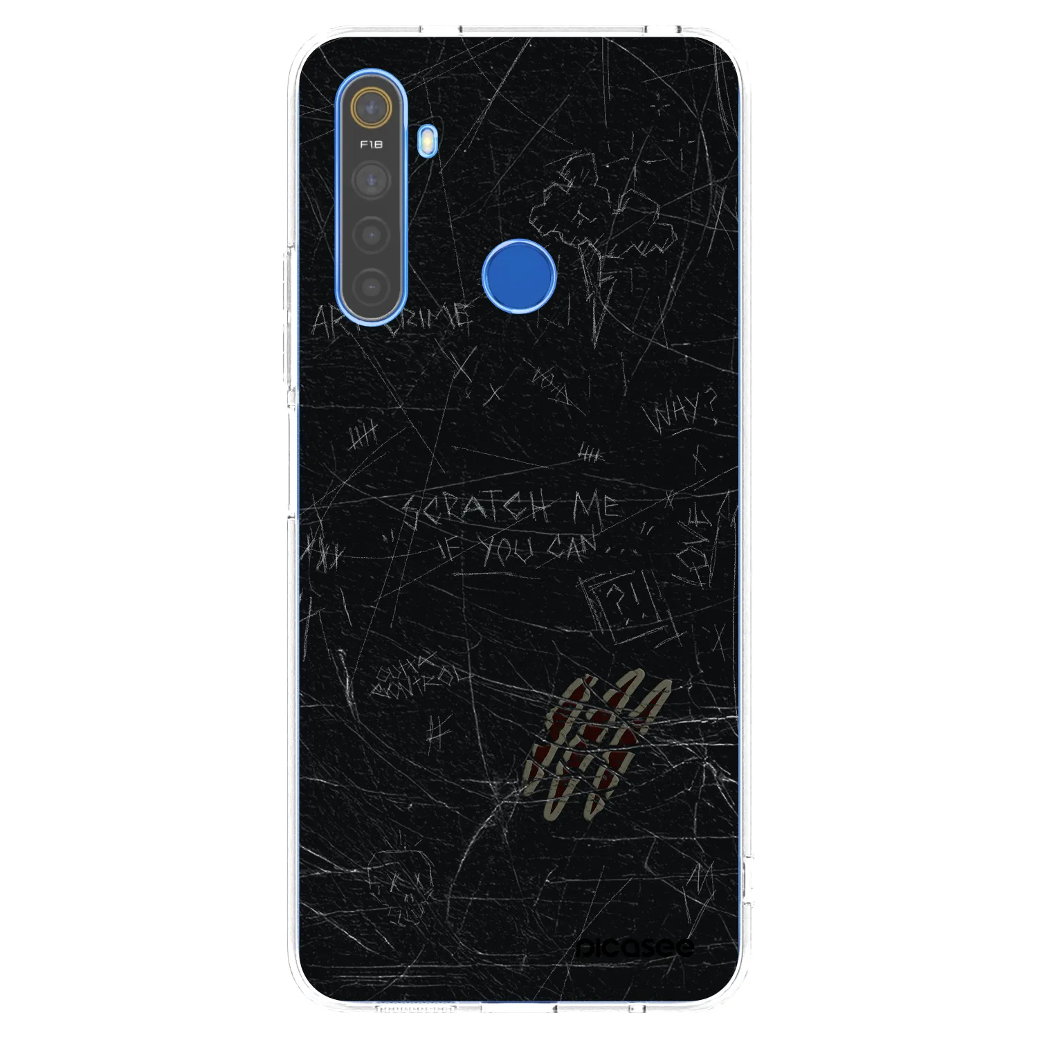 Picasee Realme 5 Hülle - Transparentes Silikon - SCRATCH