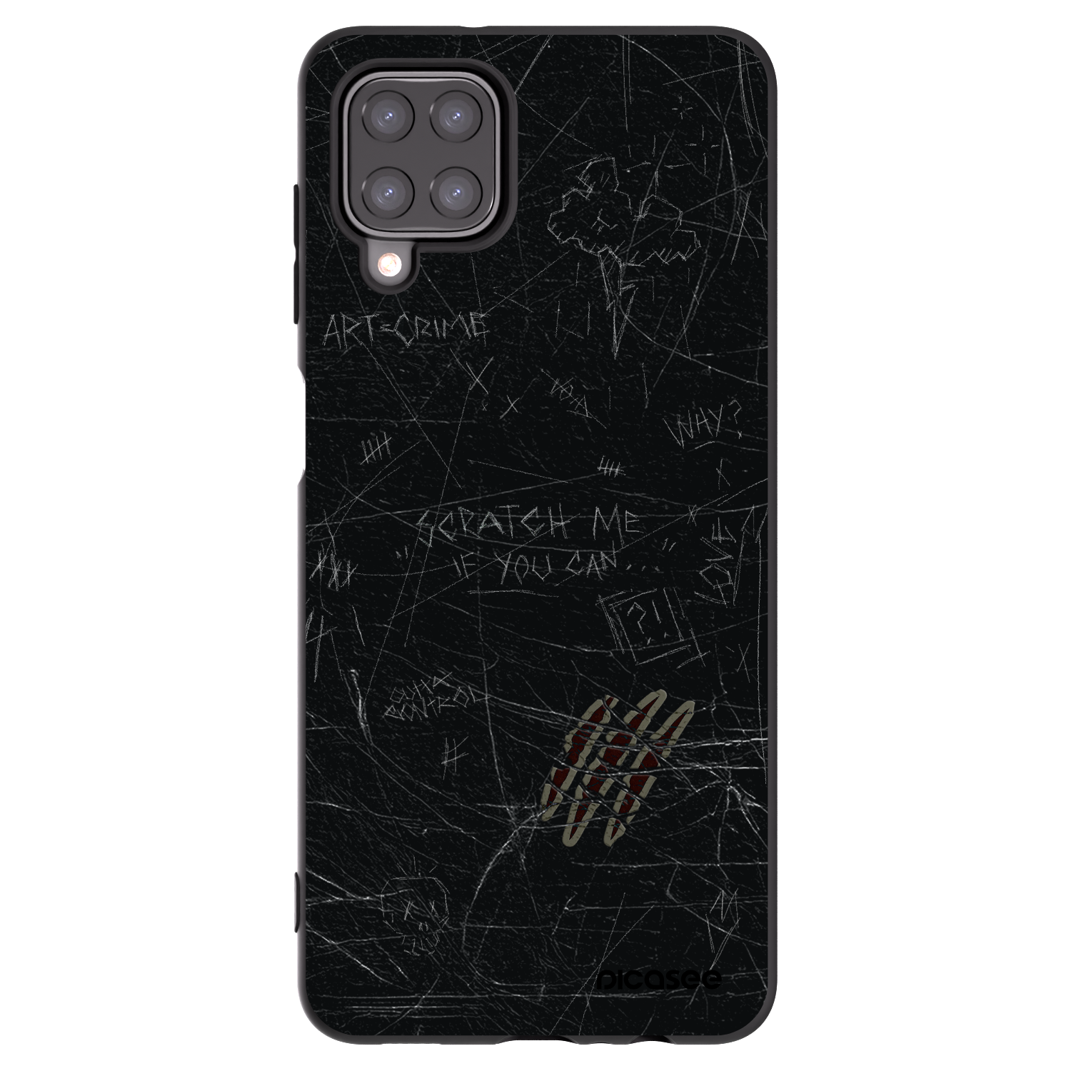 Picasee Samsung Galaxy A12 A125F Hülle - Schwarzes Silikon - SCRATCH