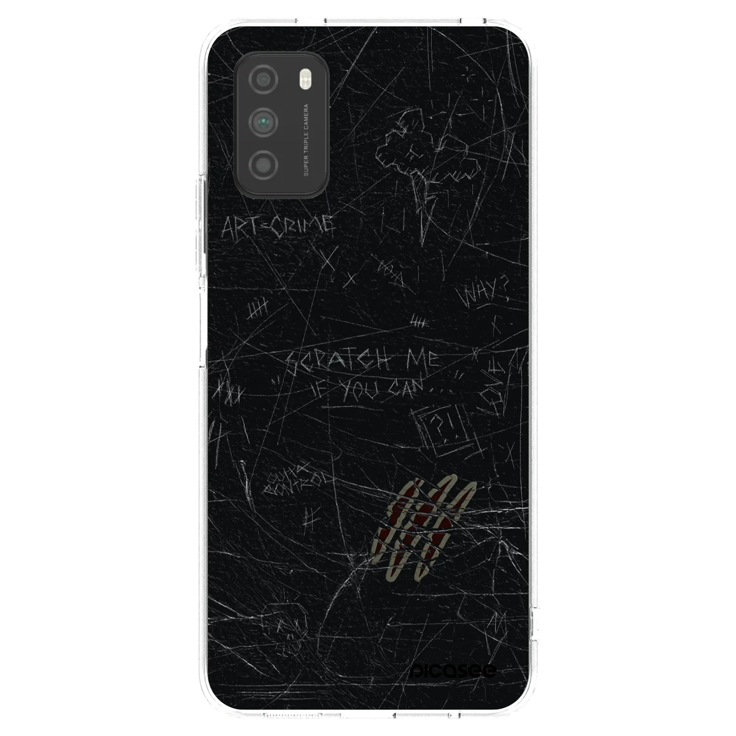 Picasee Xiaomi Poco M3 Hülle - Transparentes Silikon - SCRATCH