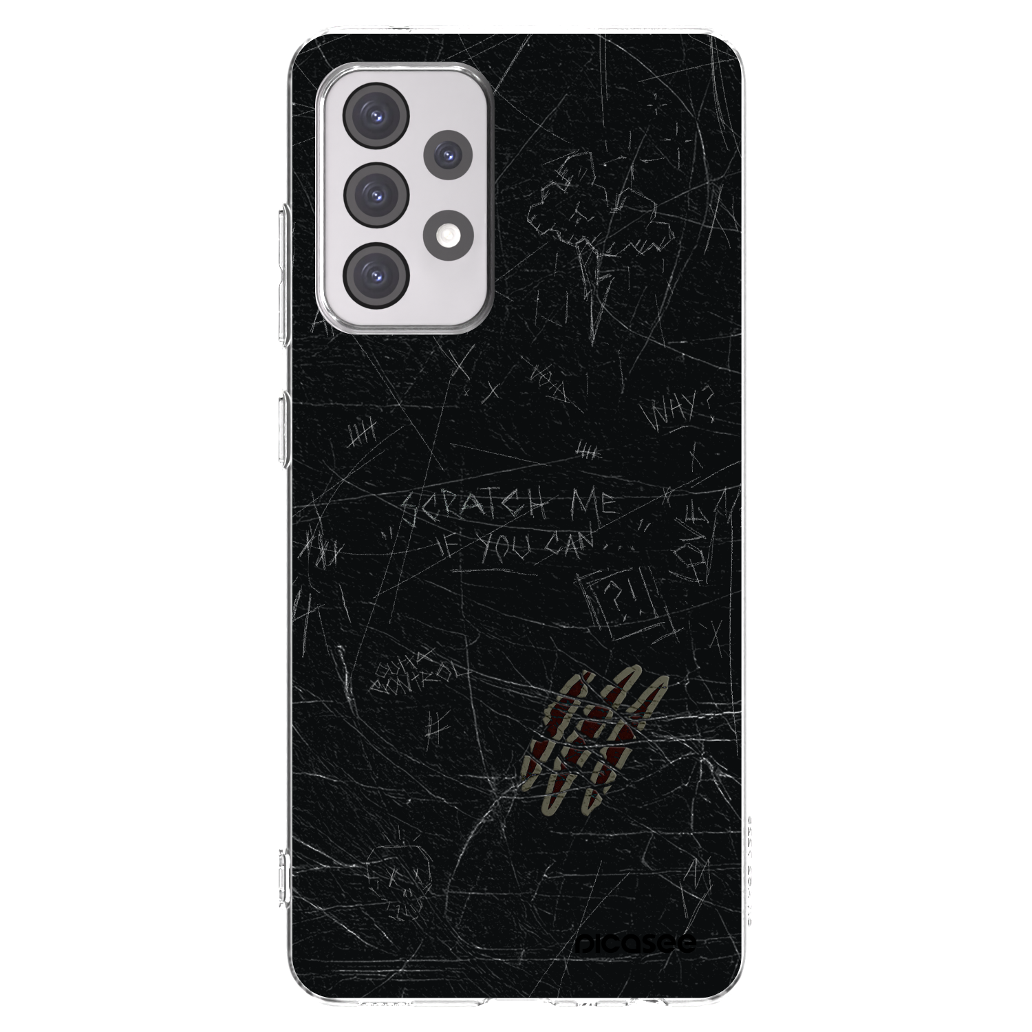 Picasee Samsung Galaxy A52 5G A525F Hülle - Transparentes Silikon - SCRATCH