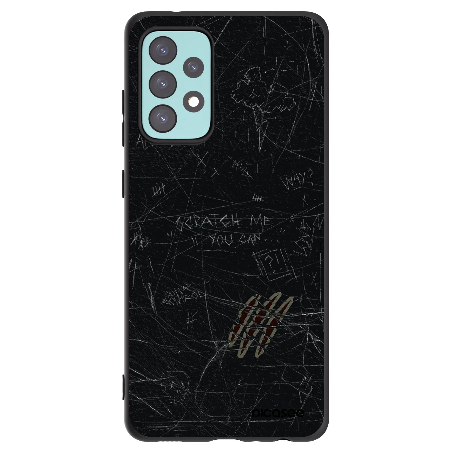 Picasee Samsung Galaxy A72 A725F Hülle - Schwarzes Silikon - SCRATCH