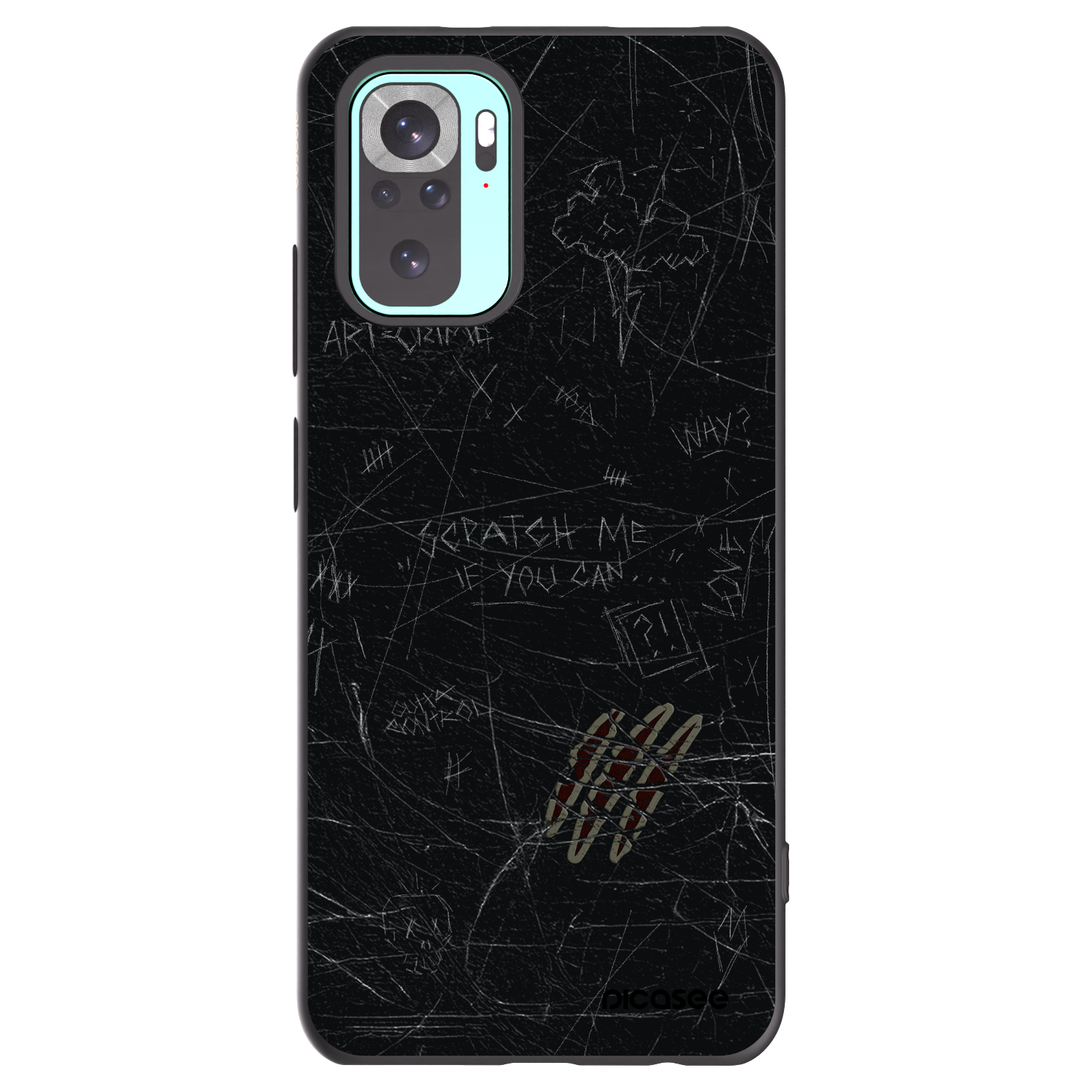 Picasee Xiaomi Redmi Note 10 Pro Hülle - Schwarzes Silikon - SCRATCH