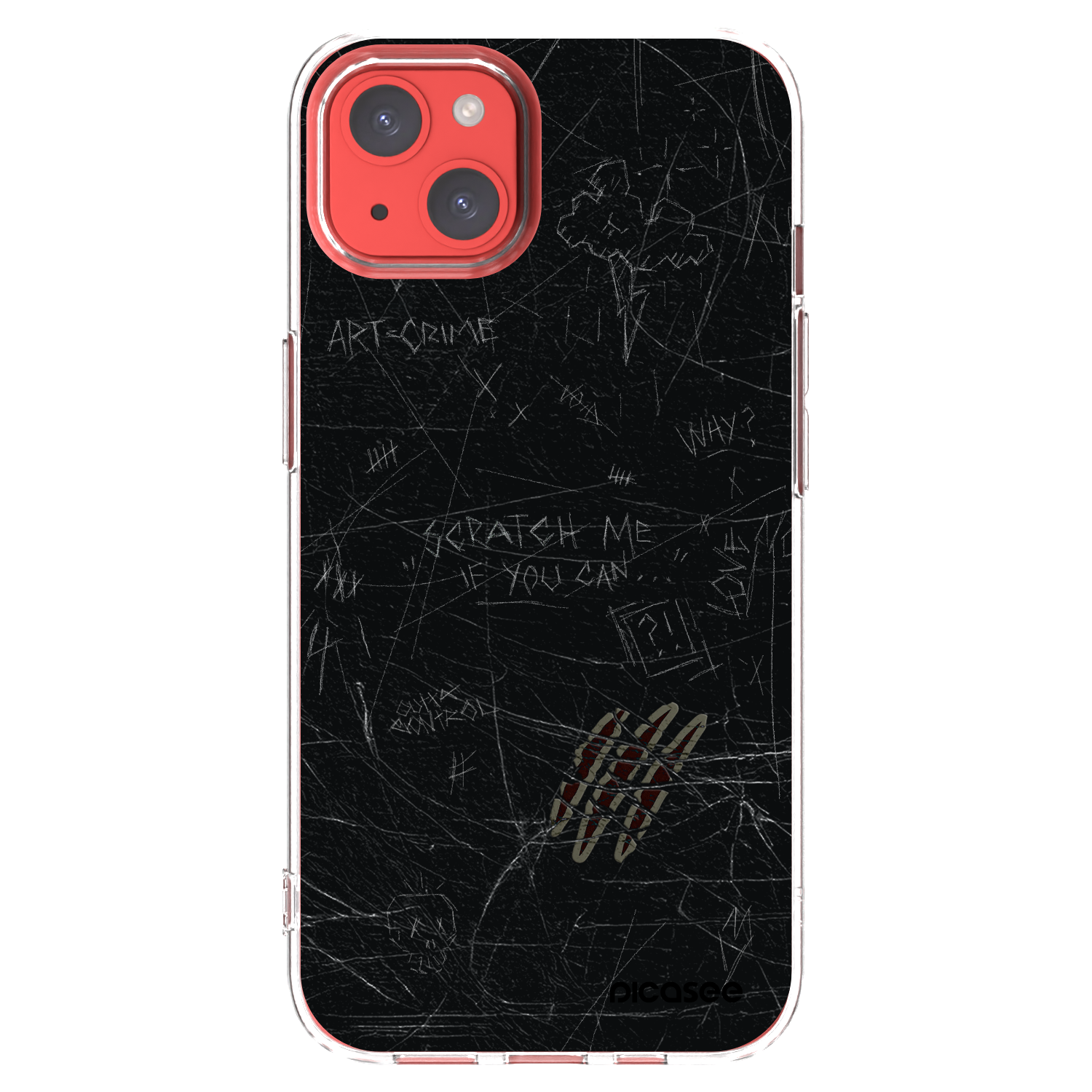 Picasee Apple iPhone 13 Hülle - Transparentes Silikon - SCRATCH