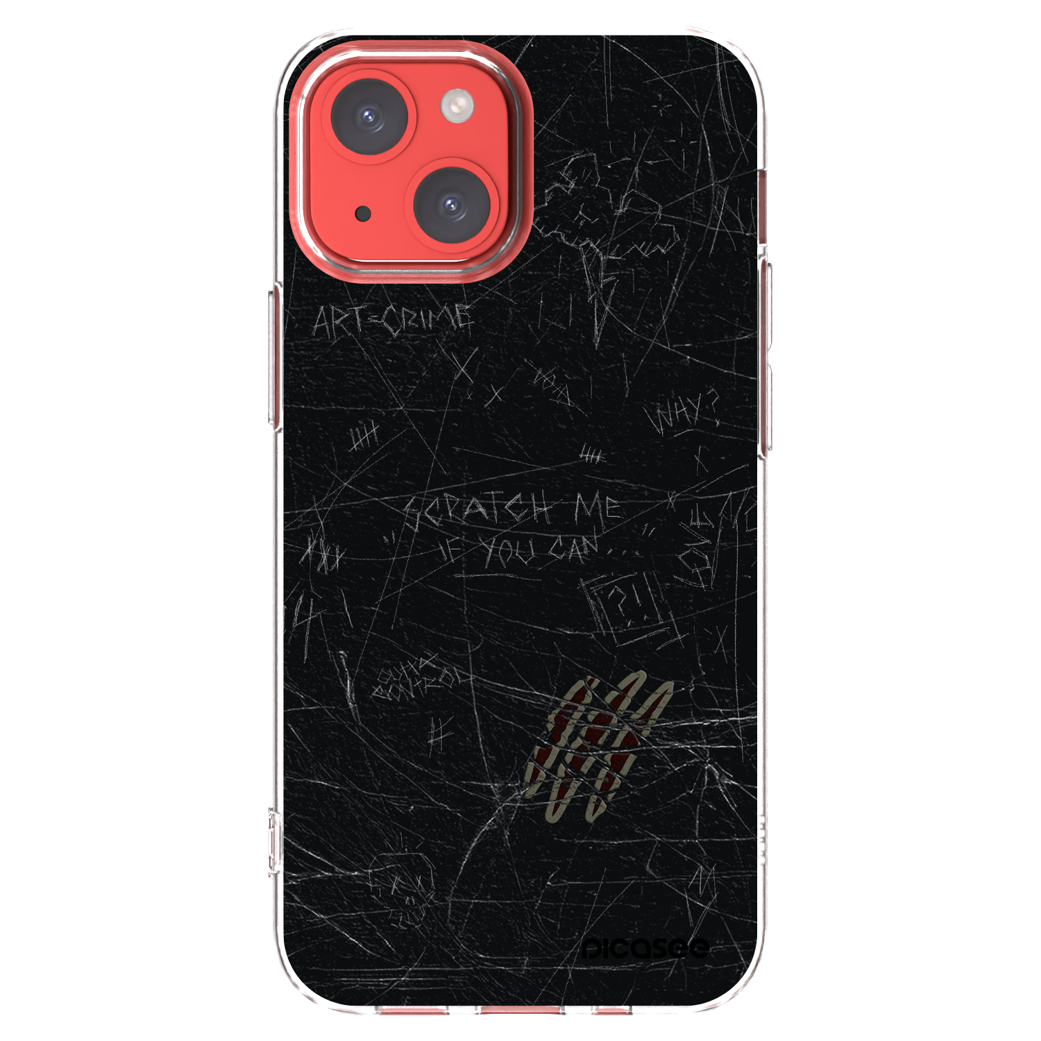 Picasee Apple iPhone 13 mini Hülle - Transparentes Silikon - SCRATCH