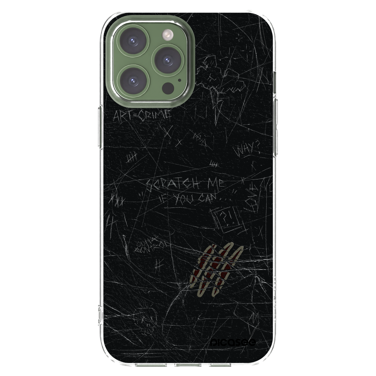 Picasee Apple iPhone 13 Pro Max Hülle - Transparentes Silikon - SCRATCH