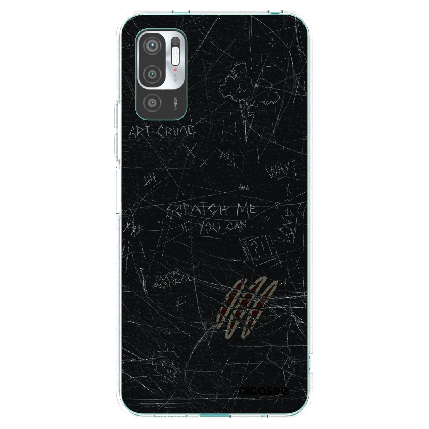 Picasee Xiaomi Redmi Note 10 5G Hülle - Transparentes Silikon - SCRATCH